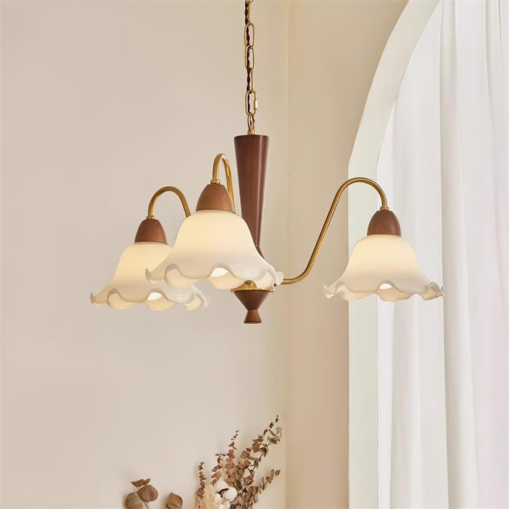 Gino Chandelier Flower Glass Curved - Letslighting