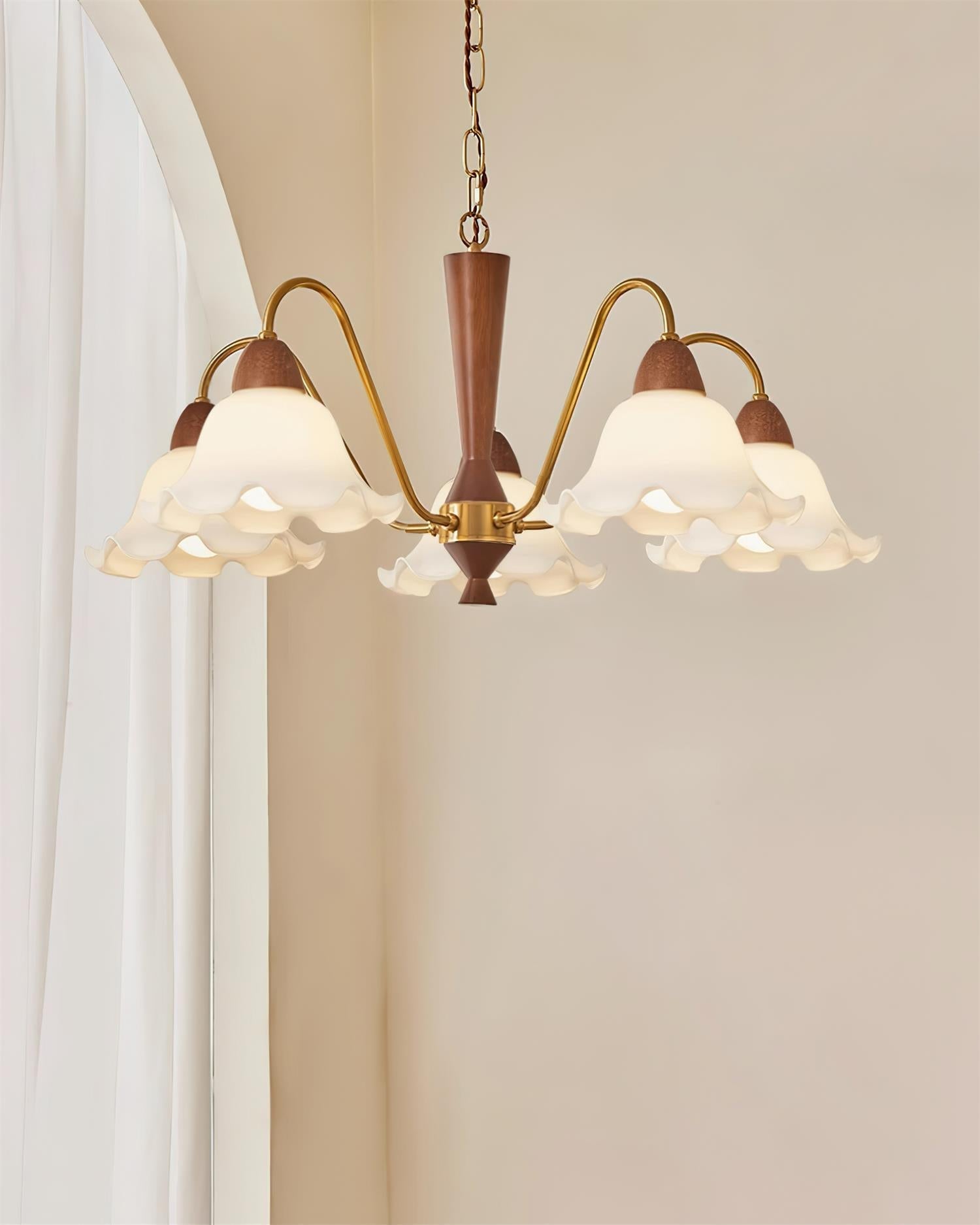 Gino Chandelier Flower Glass Curved - Letslighting