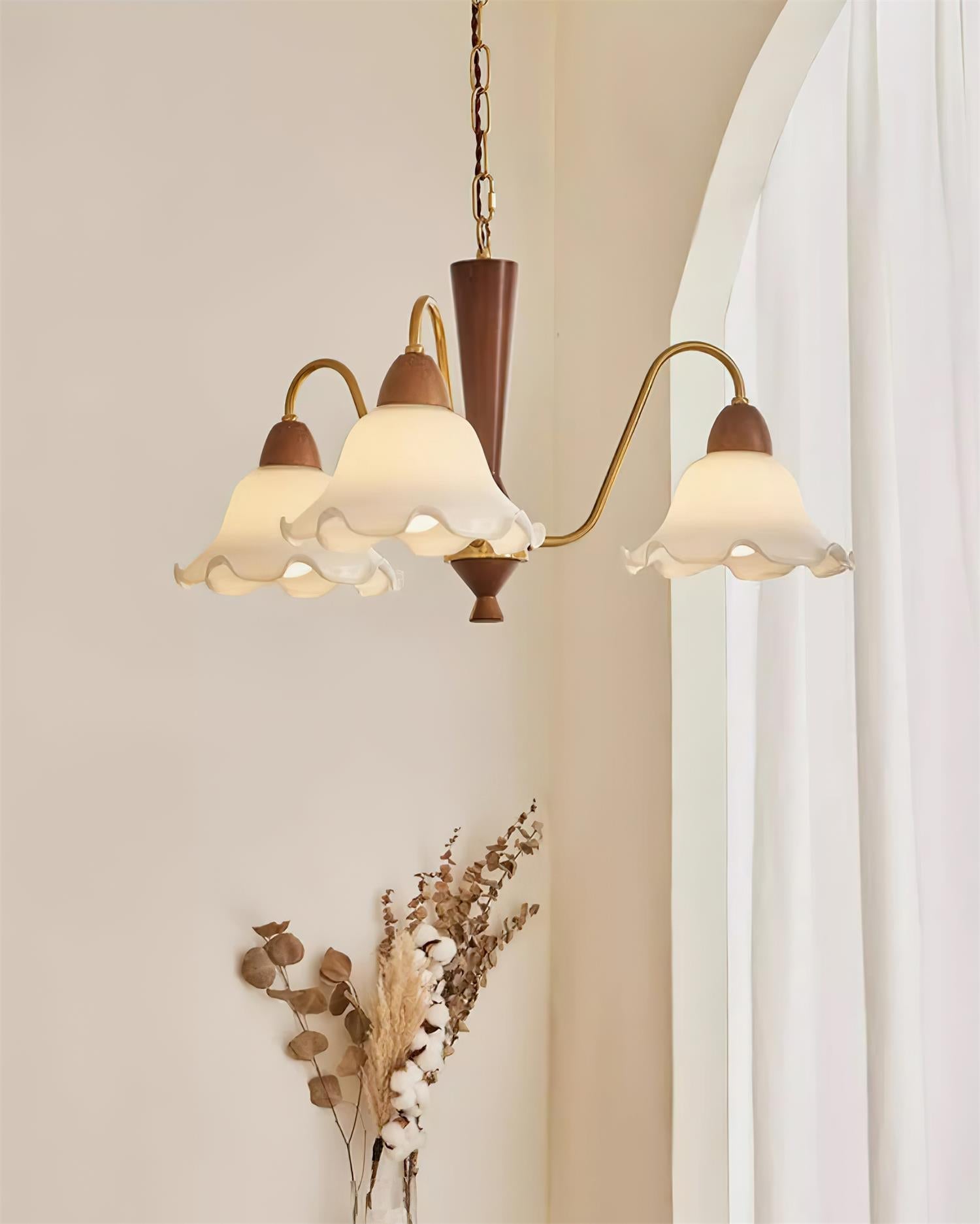 Gino Chandelier Flower Glass Curved - Letslighting