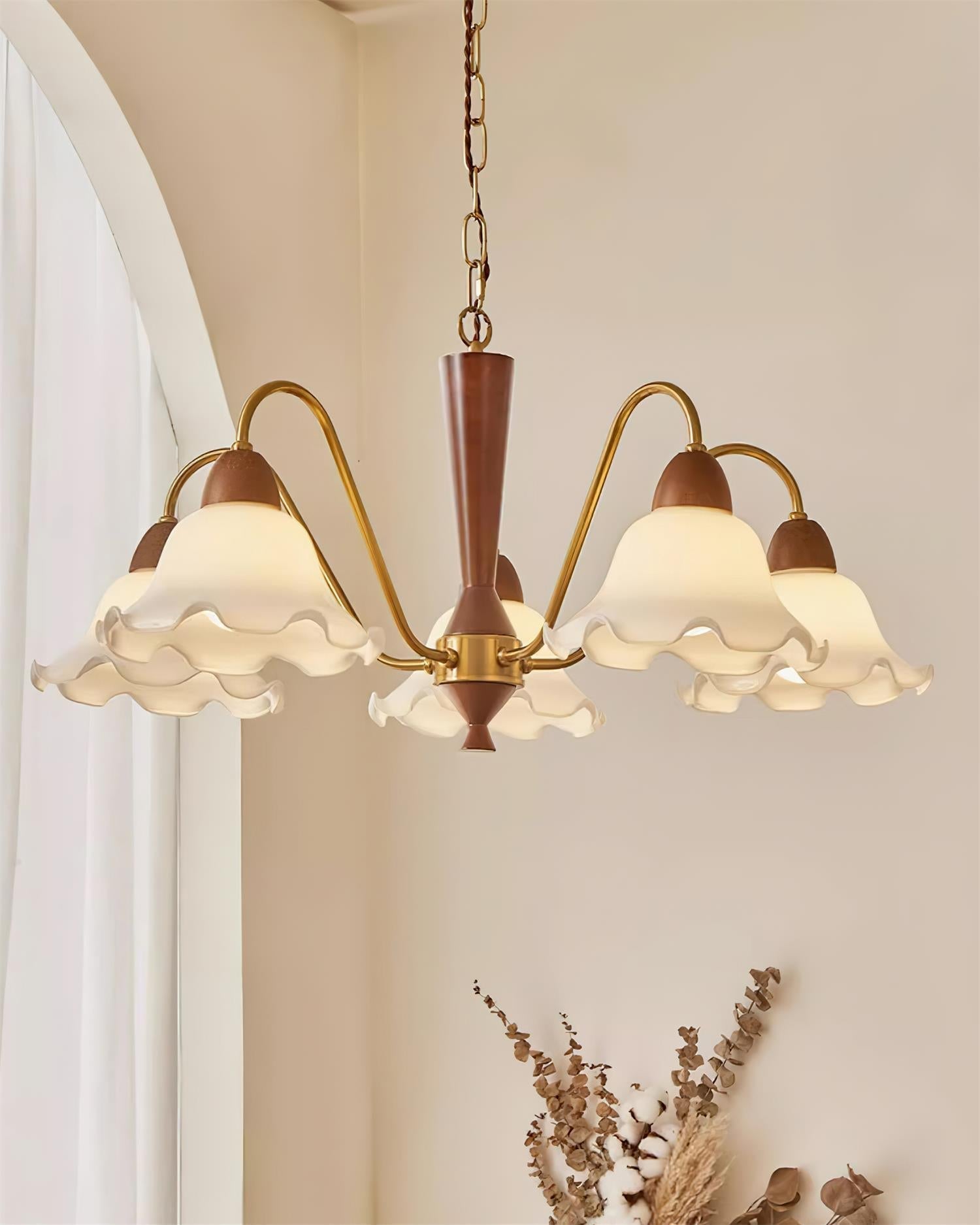 Gino Chandelier Flower Glass Curved - Letslighting