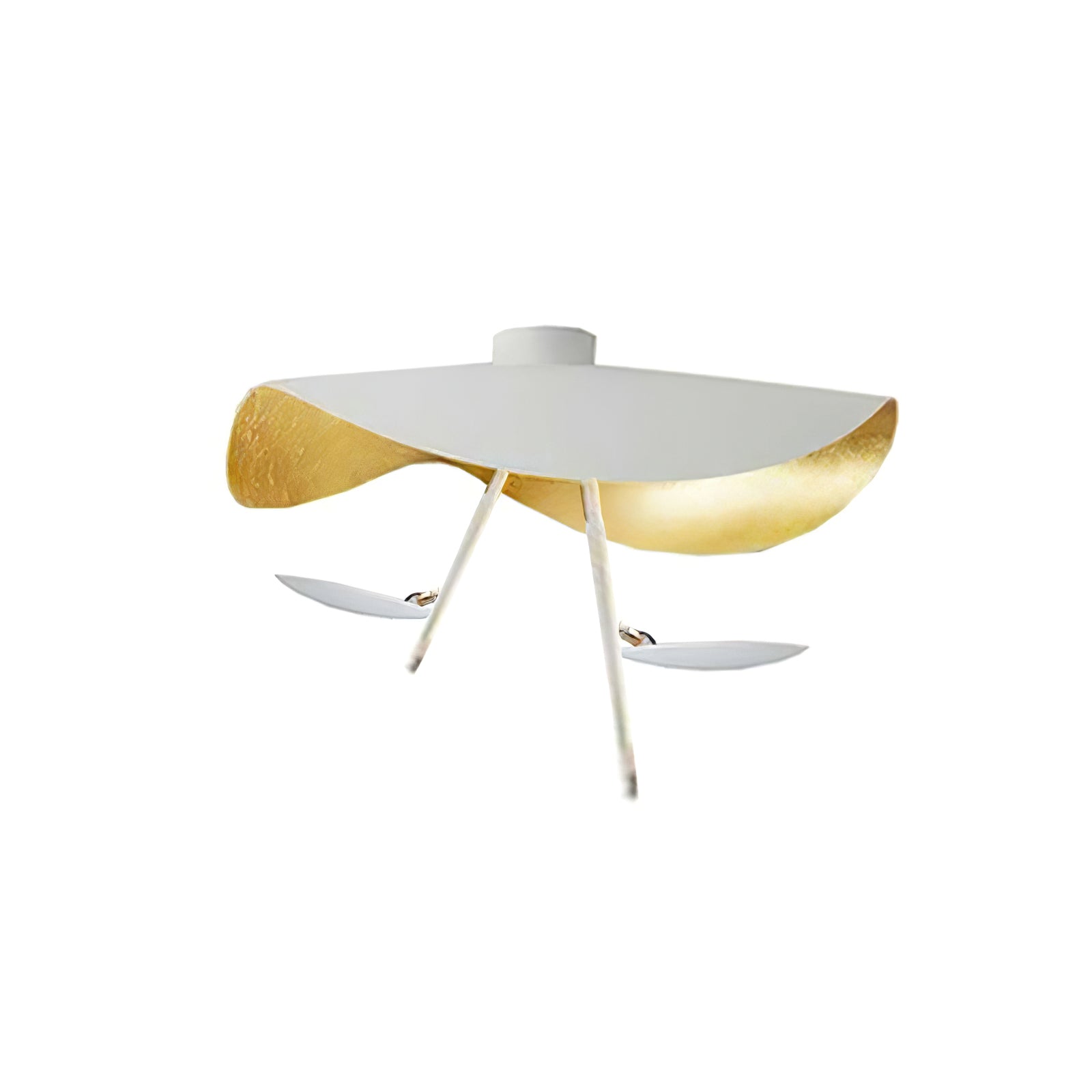 Solara Plafonnier Abat-jour Courbé et Intérieur Doré - Neutralighting