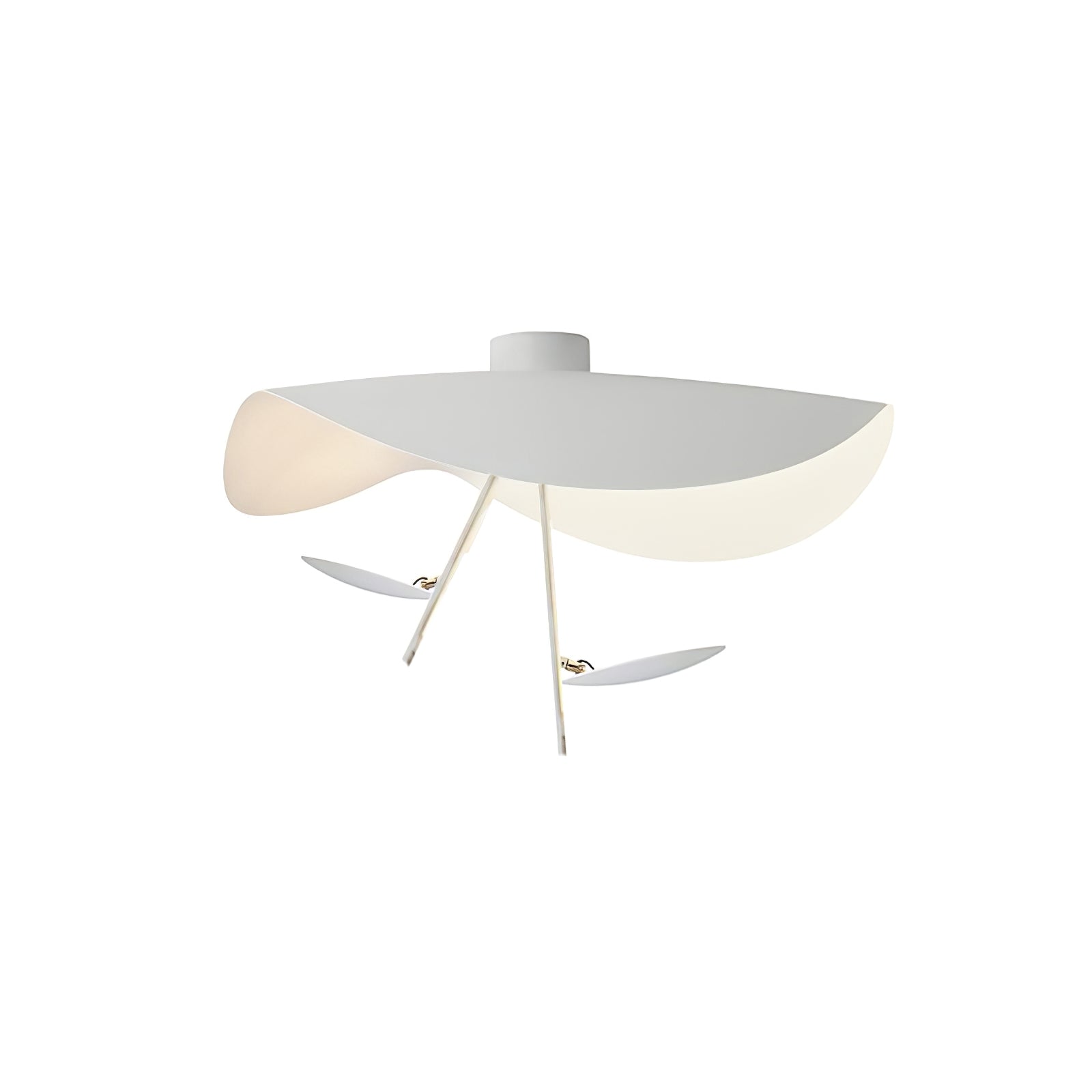 Solara Plafonnier Abat-jour Courbé et Intérieur Doré - Neutralighting