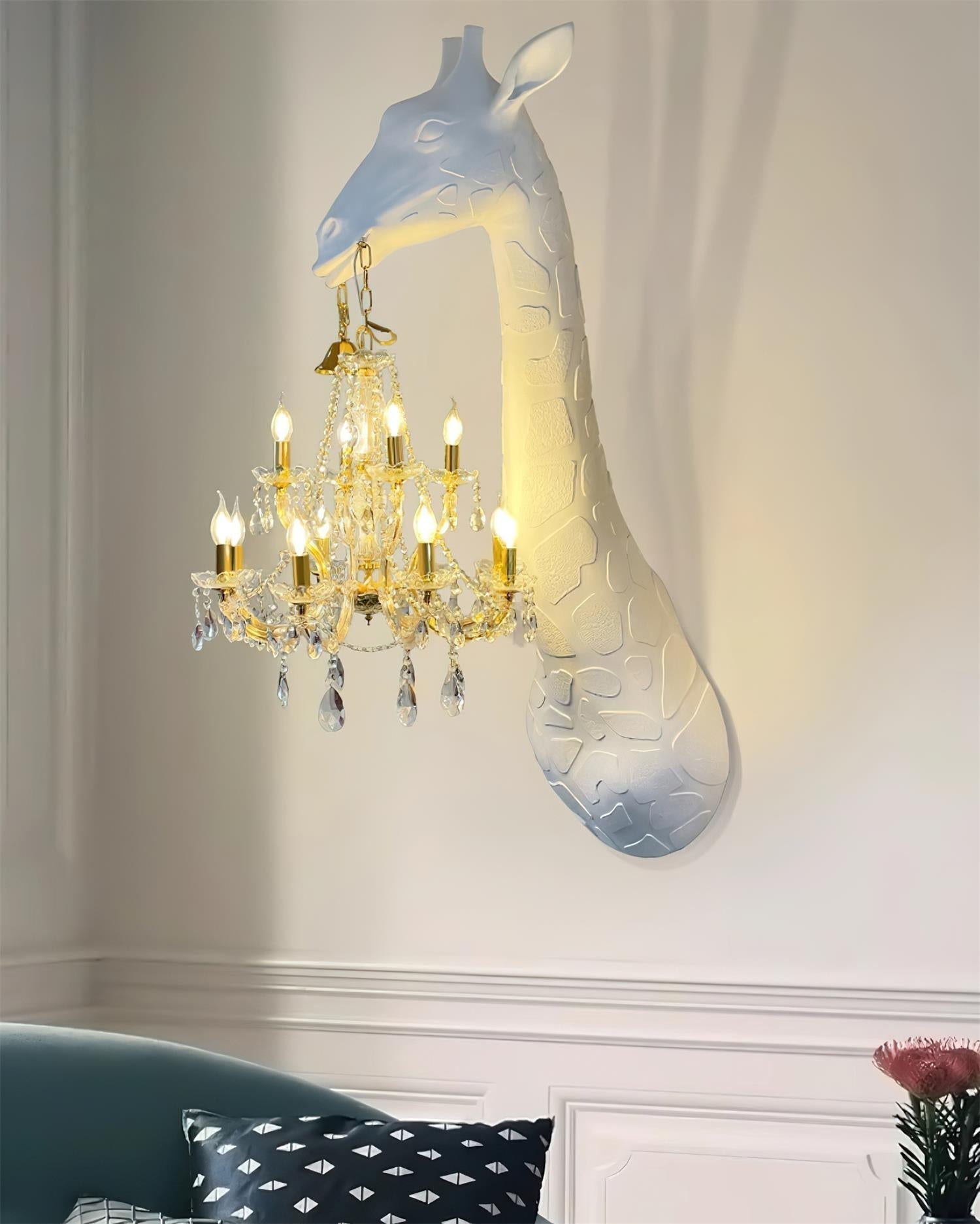 Giraffe Applique Murale Sculpture Artistique Lustre - Neutralighting