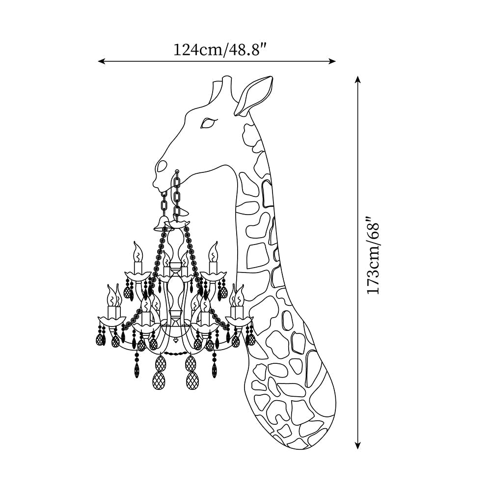 Giraffe Applique Murale Sculpture Artistique Lustre - Neutralighting