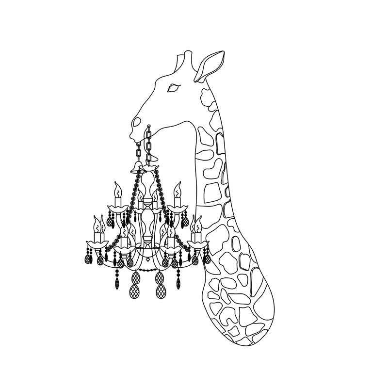 Giraffe Applique Murale Sculpture Artistique Lustre - Neutralighting