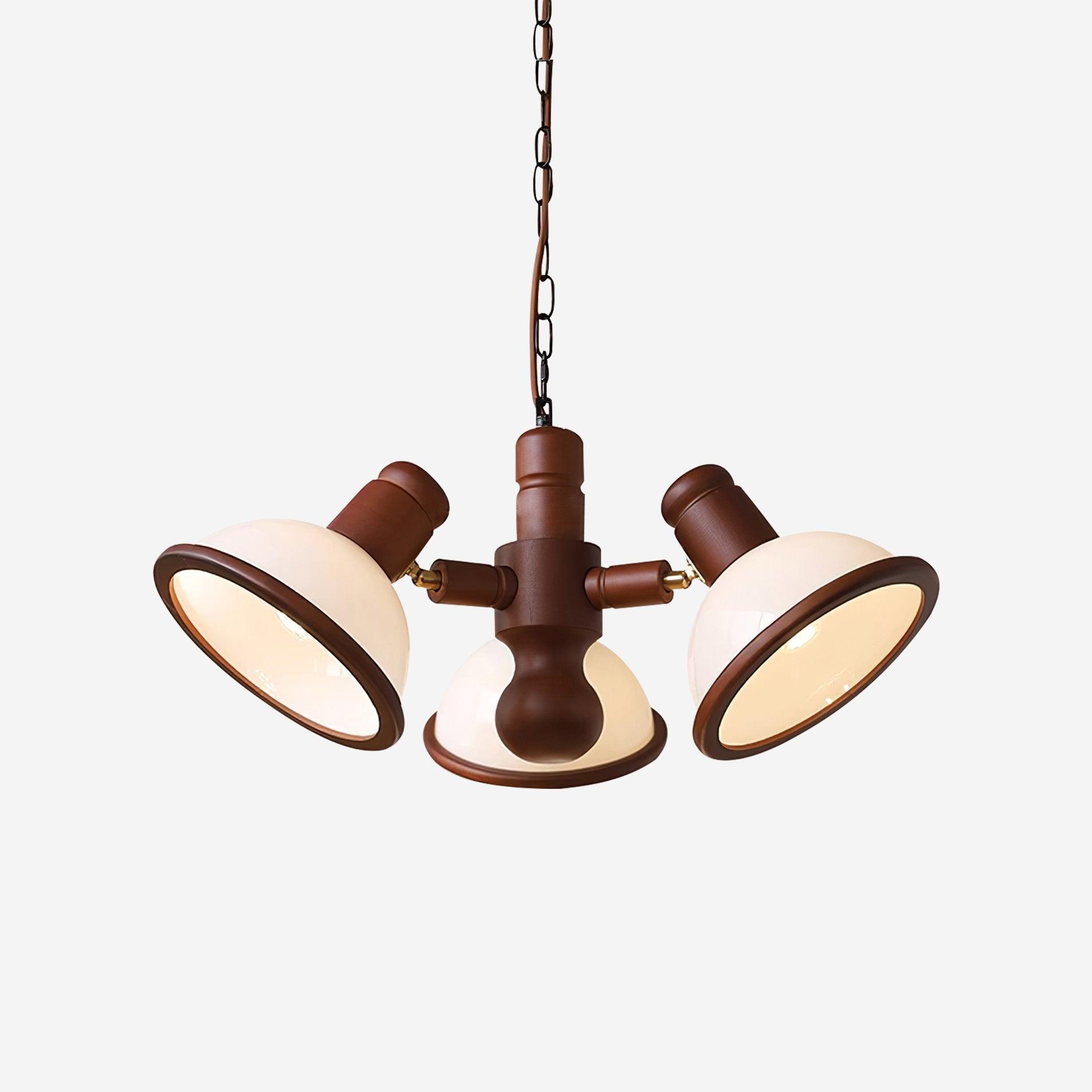 Girona Chandelier Adjustable Triple-Arm Glass - Letslighting