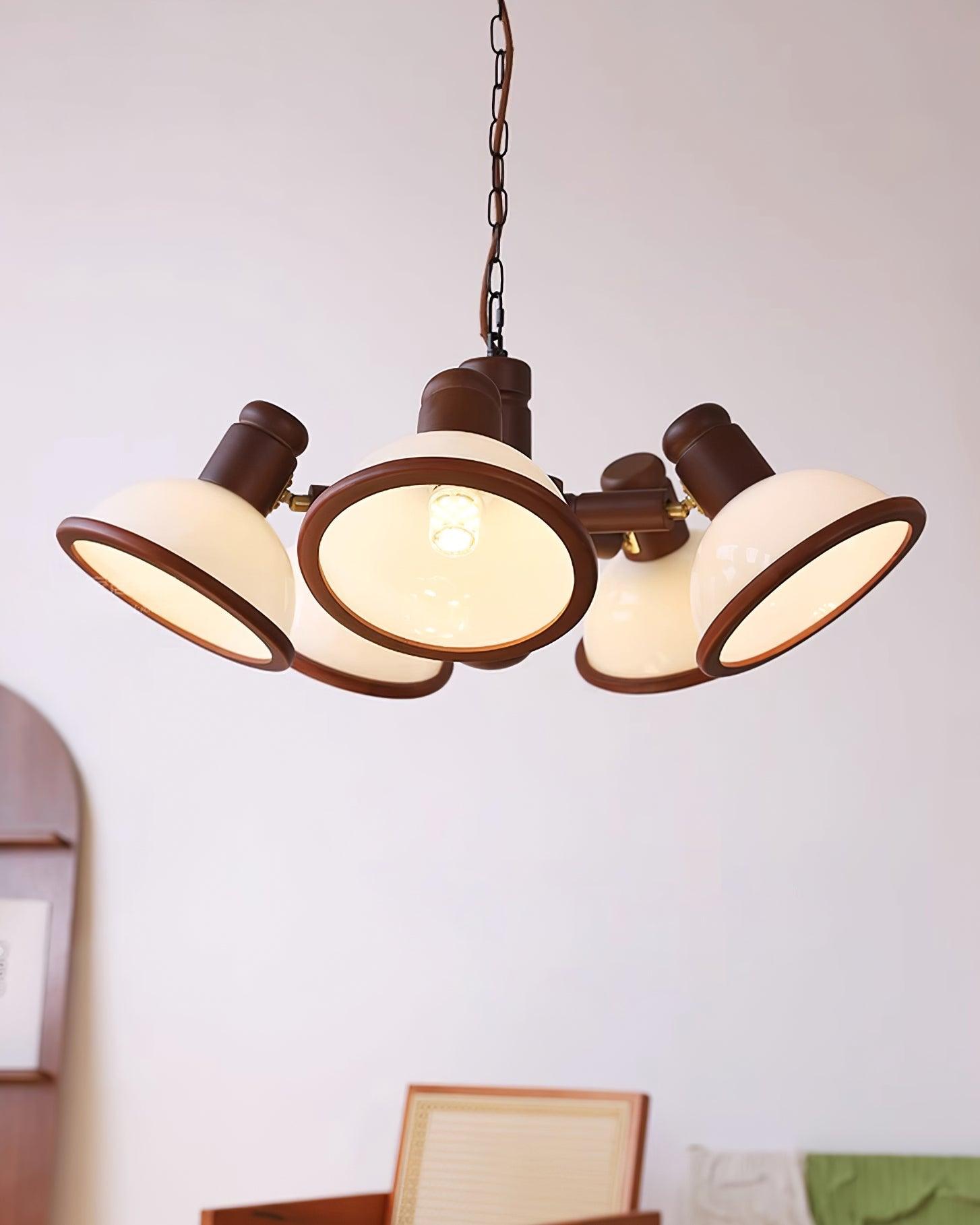 Girona Chandelier Adjustable Triple-Arm Glass - Letslighting