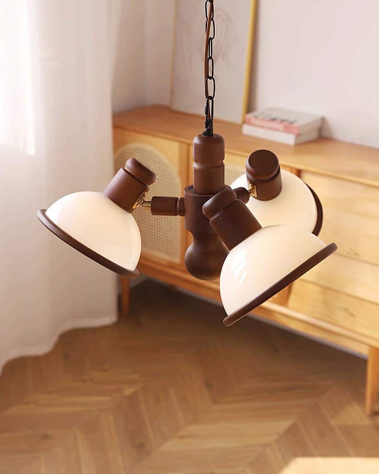 Girona Chandelier Adjustable Triple-Arm Glass - Letslighting
