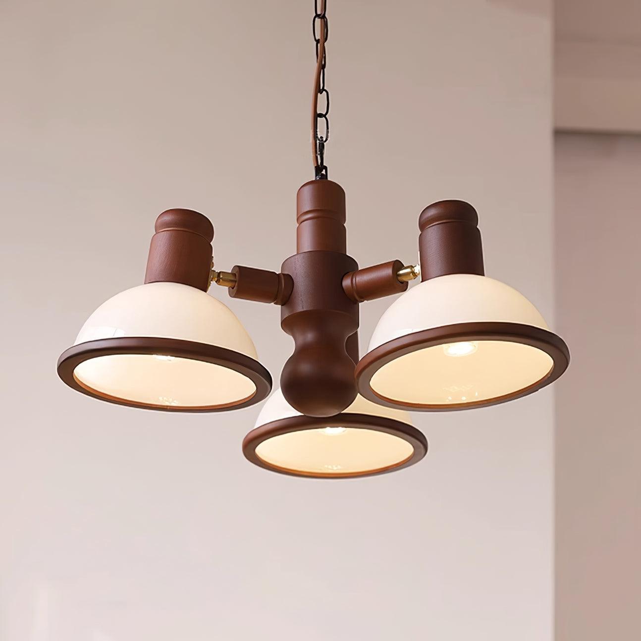 Girona Chandelier Adjustable Triple-Arm Glass - Letslighting