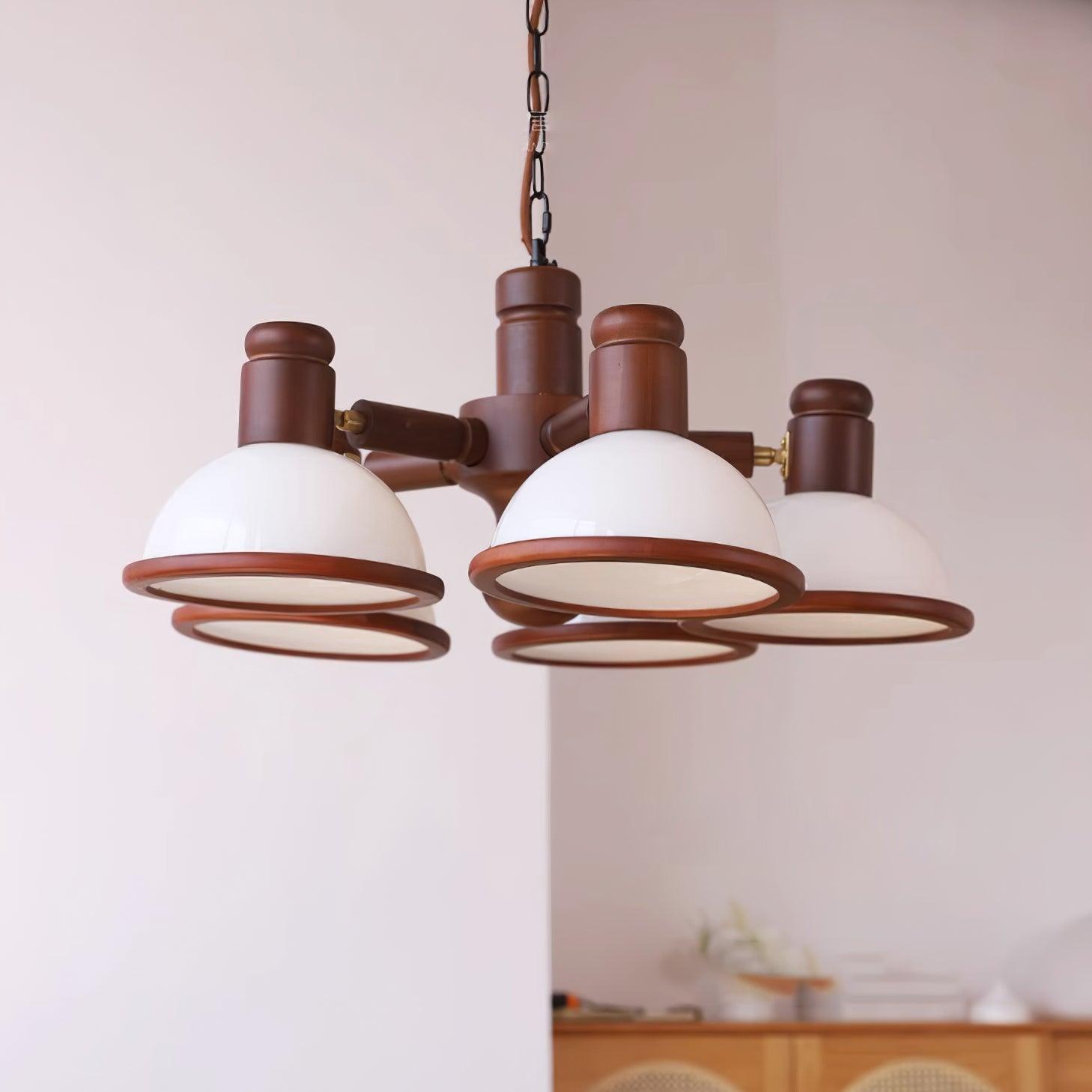Girona Chandelier Adjustable Triple-Arm Glass - Letslighting