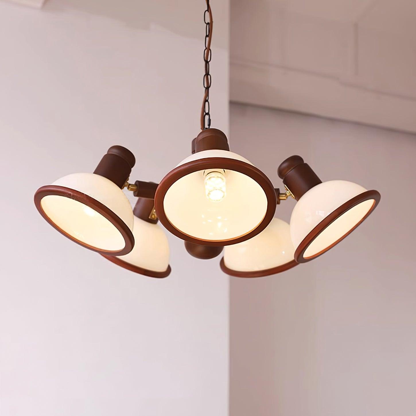 Girona Chandelier Adjustable Triple-Arm Glass - Letslighting
