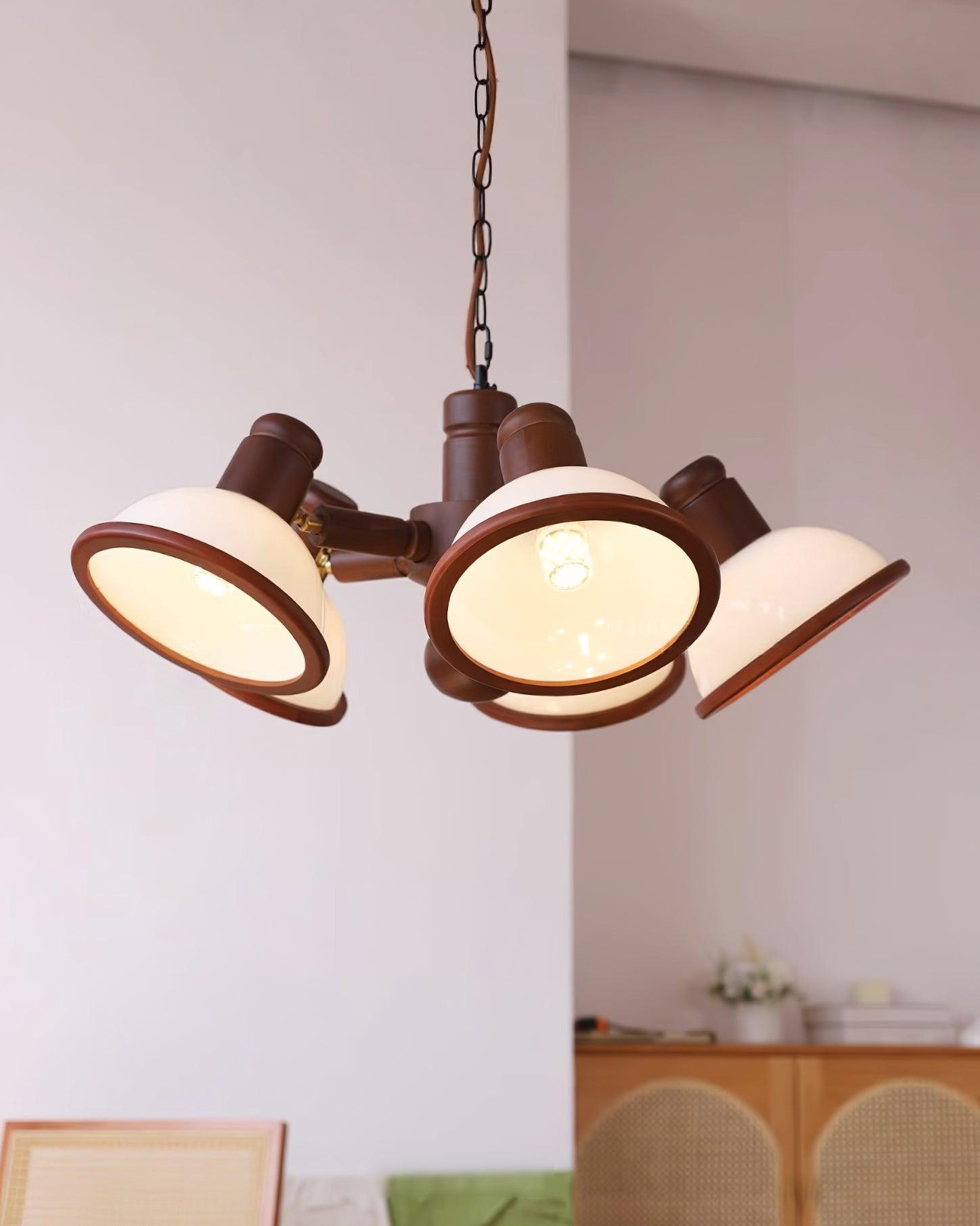 Girona Chandelier Adjustable Triple-Arm Glass - Letslighting