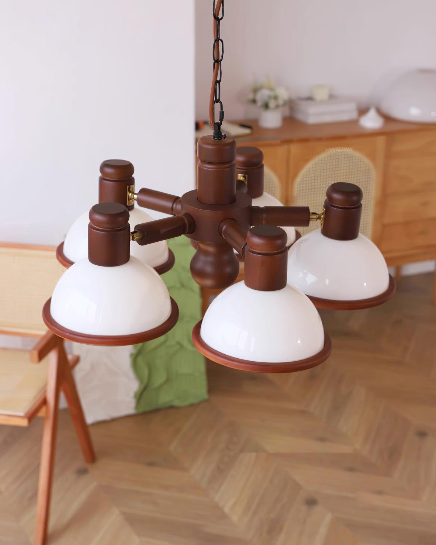 Girona Chandelier Adjustable Triple-Arm Glass - Letslighting