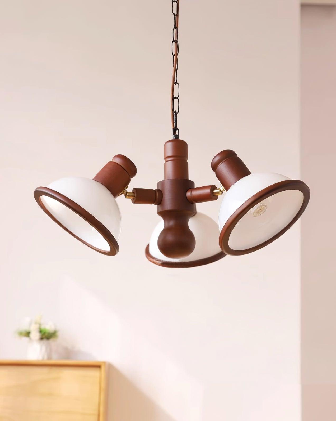 Girona Chandelier Adjustable Triple-Arm Glass - Letslighting