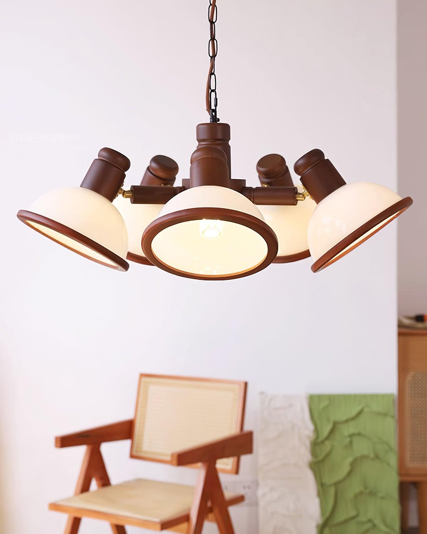 Girona Chandelier Adjustable Triple-Arm Glass - Letslighting