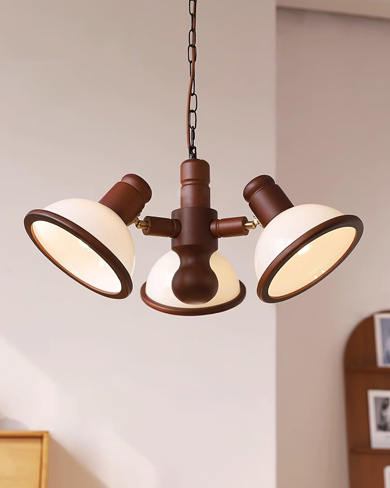 Girona Chandelier Adjustable Triple-Arm Glass - Letslighting