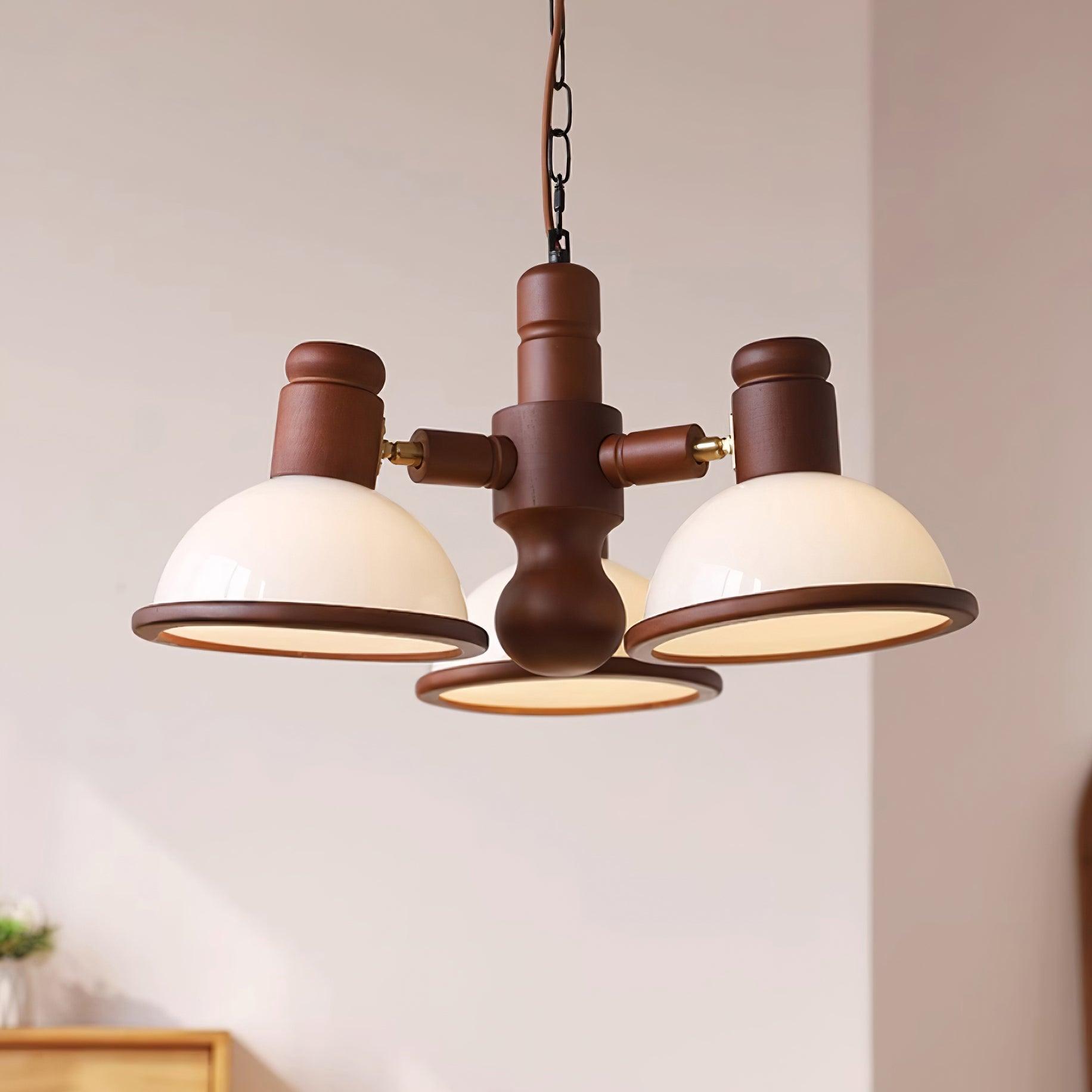 Girona Chandelier Adjustable Triple-Arm Glass - Letslighting
