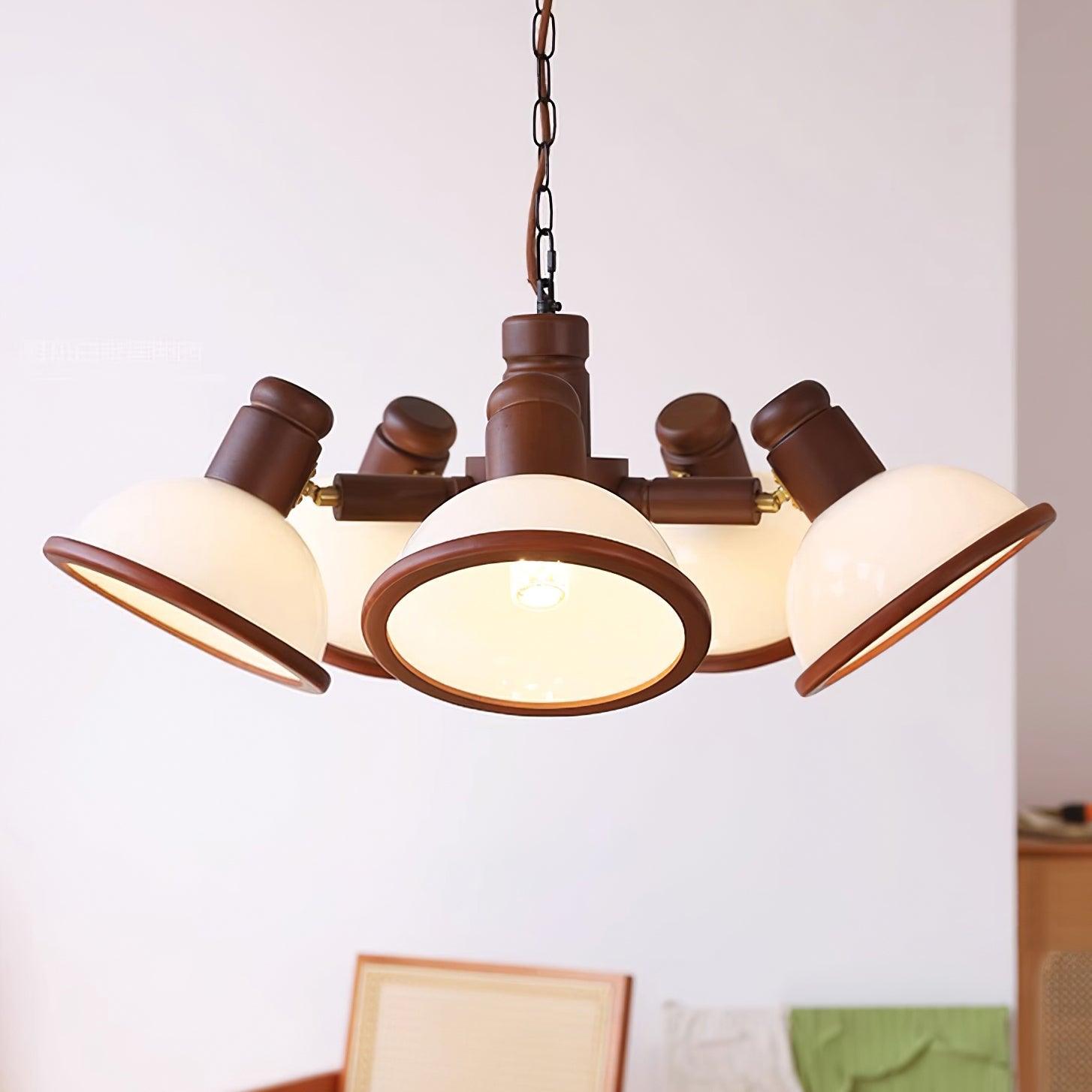 Girona Chandelier Adjustable Triple-Arm Glass - Letslighting