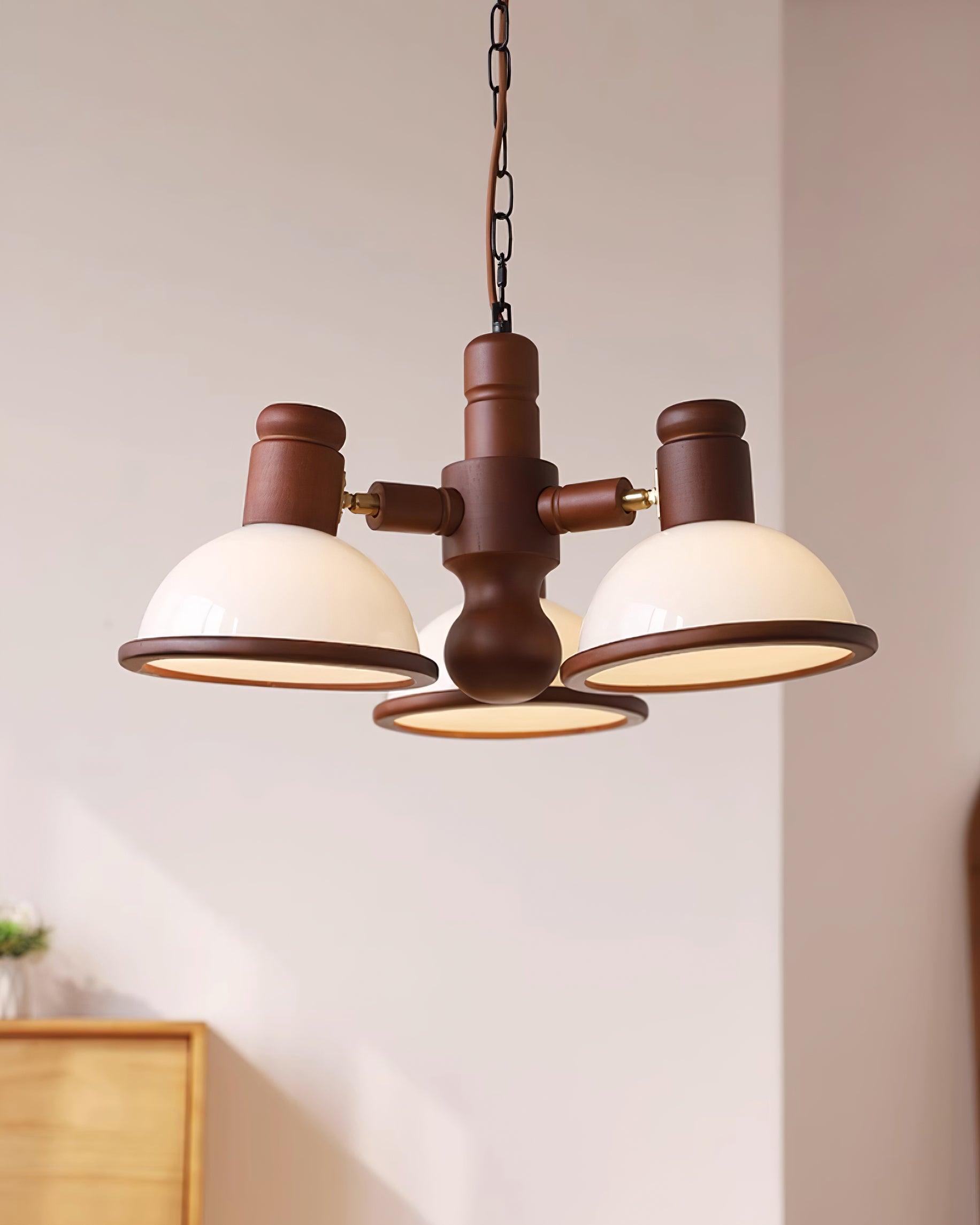 Girona Chandelier Adjustable Triple-Arm Glass - Letslighting