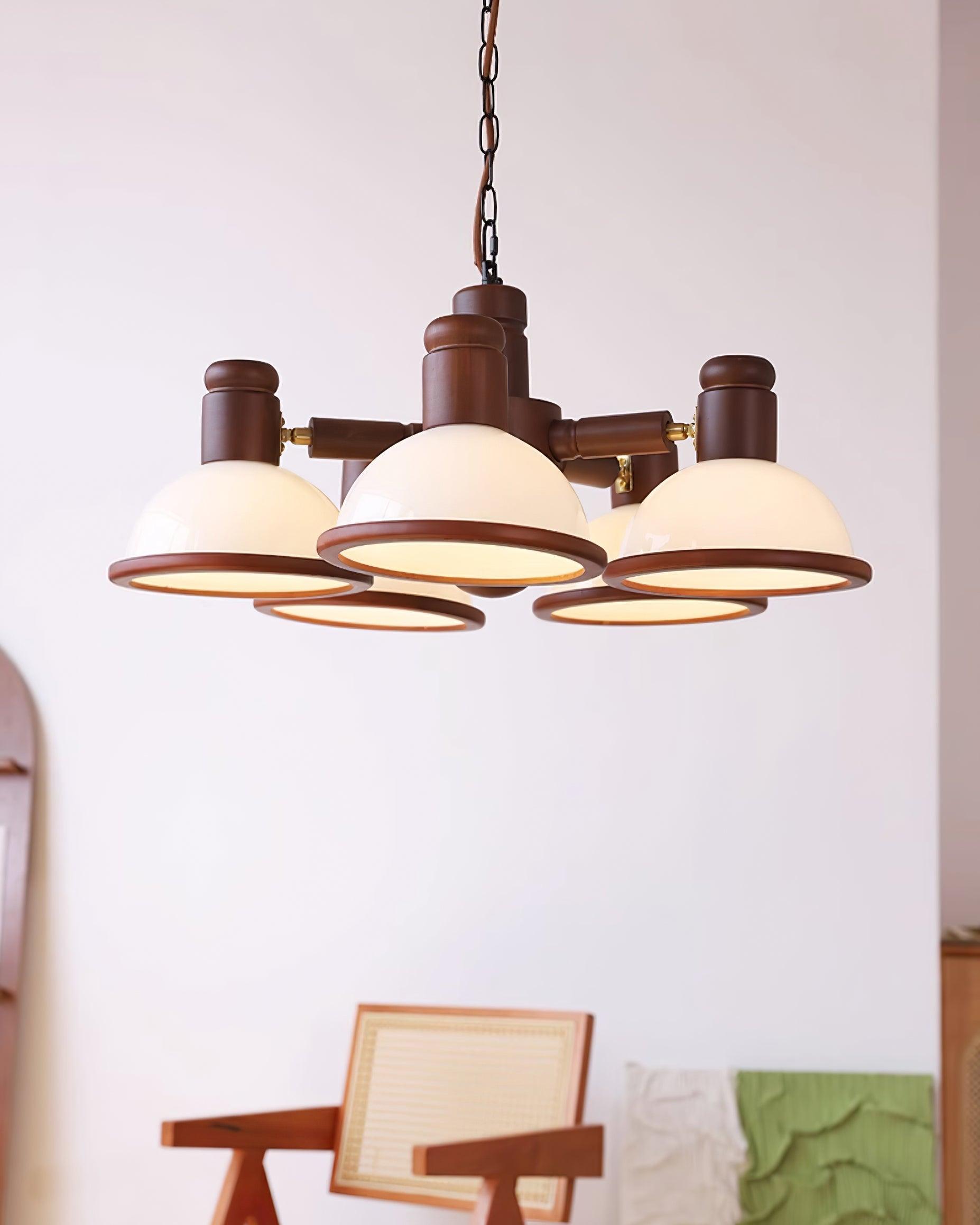 Girona Chandelier Adjustable Triple-Arm Glass - Letslighting