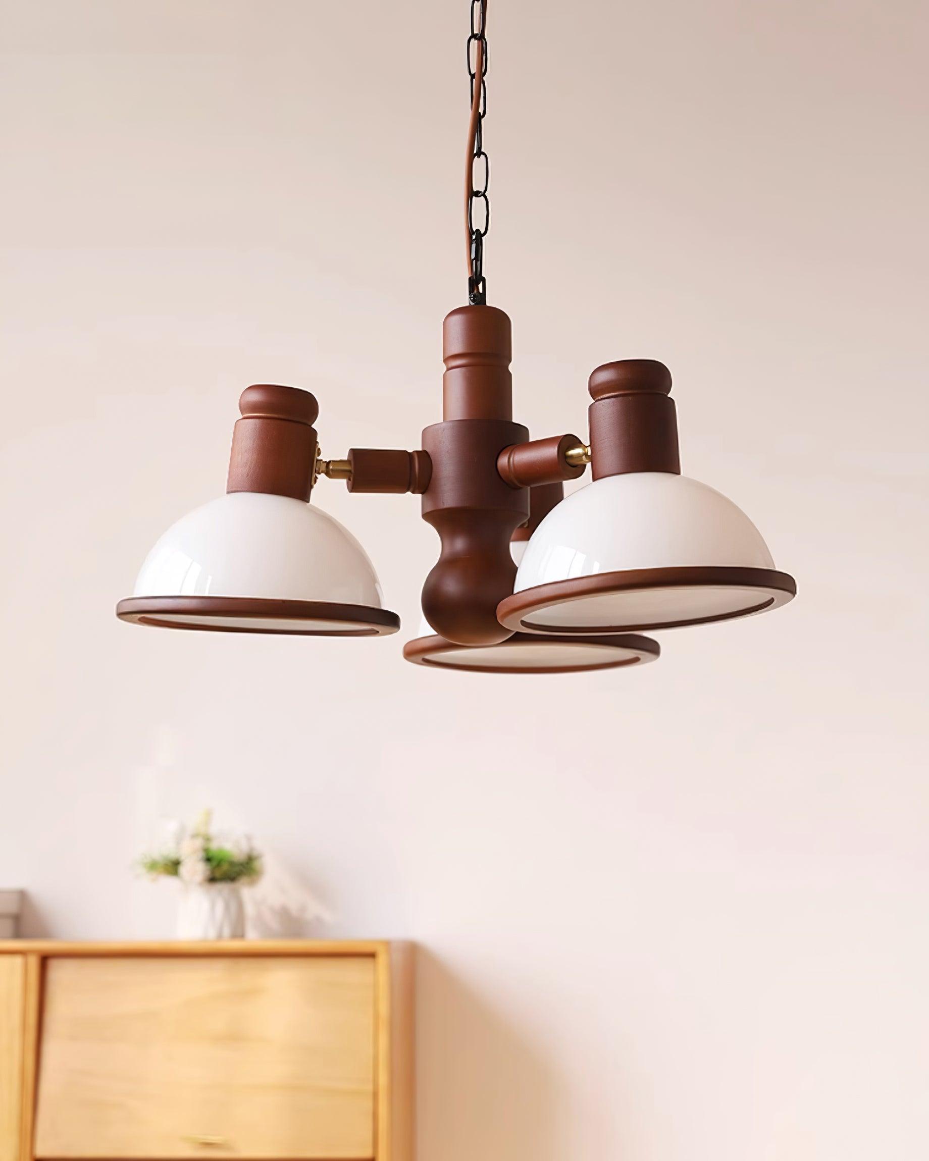 Girona Chandelier Adjustable Triple-Arm Glass - Letslighting