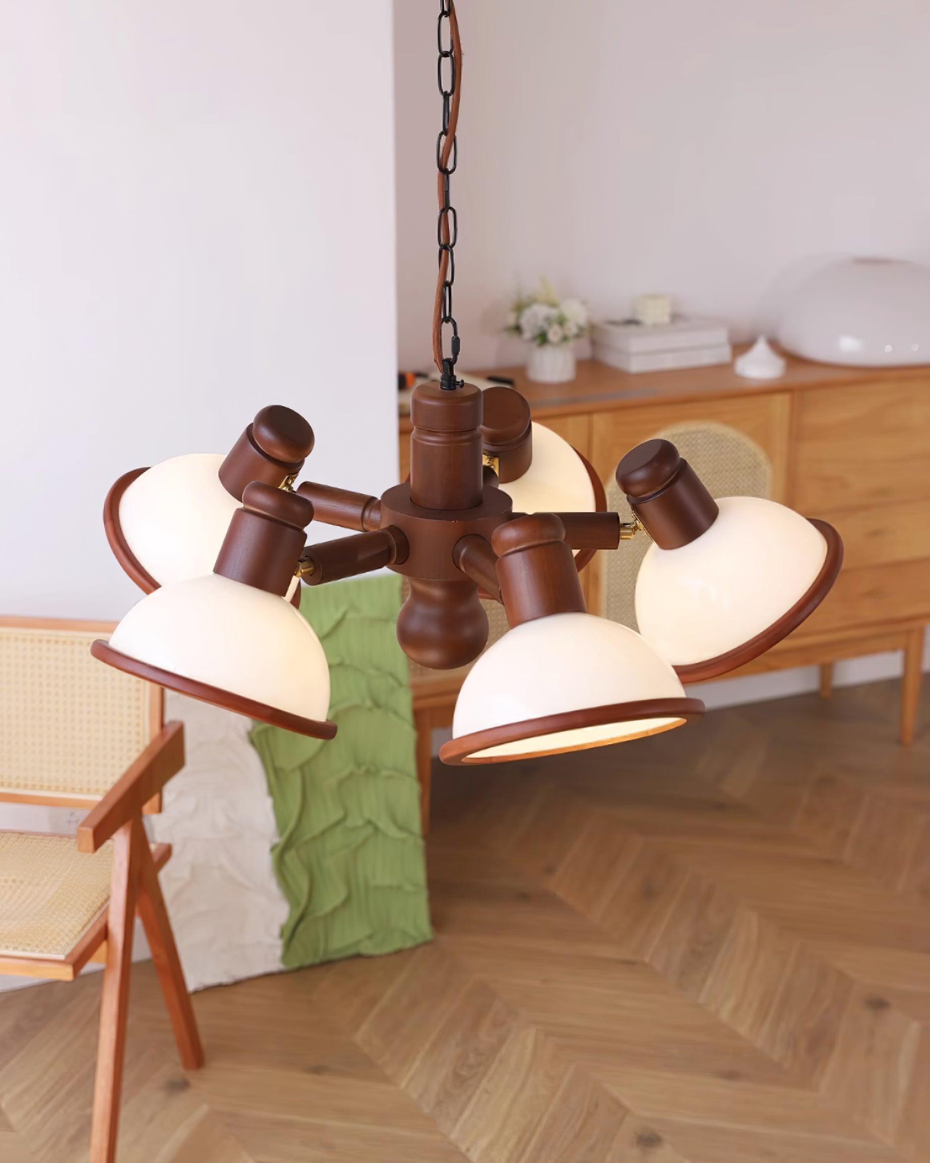 Girona Chandelier Adjustable Triple-Arm Glass - Letslighting