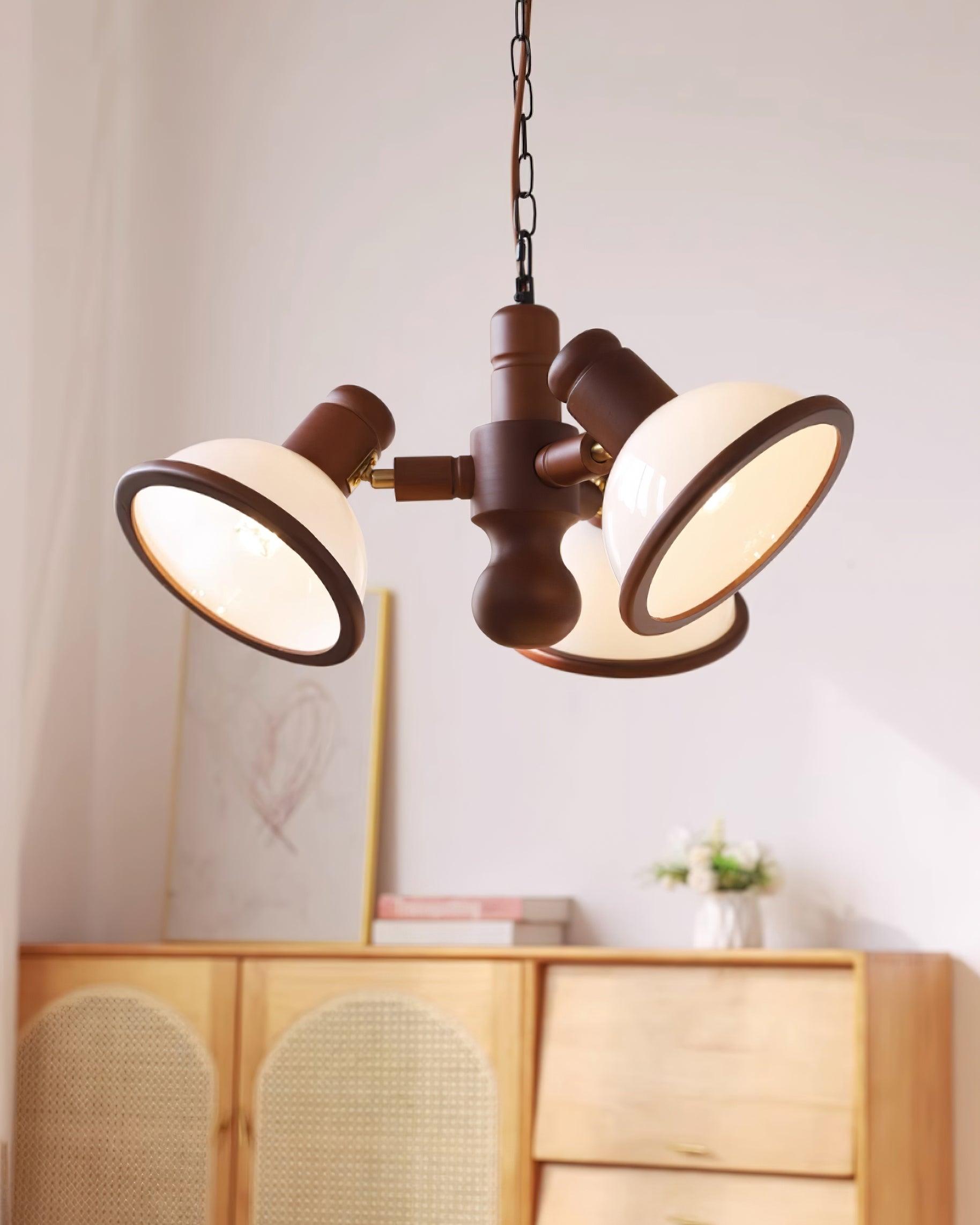 Girona Chandelier Adjustable Triple-Arm Glass - Letslighting