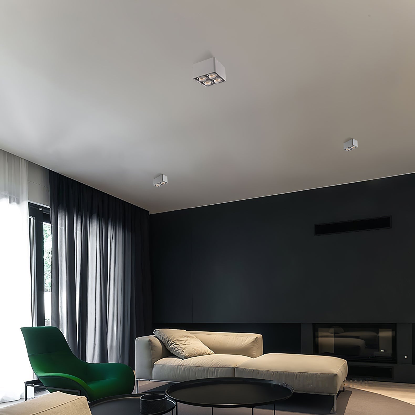 Solara Projecteur Encastré Jumeau LED Angulaire Minimaliste - Neutralighting