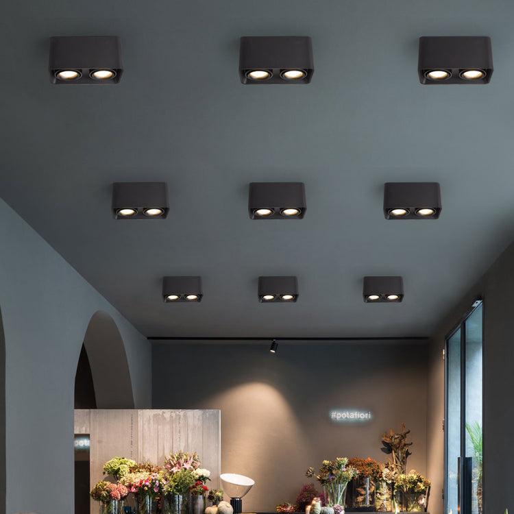 Solara Projecteur Encastré Jumeau LED Angulaire Minimaliste - Neutralighting