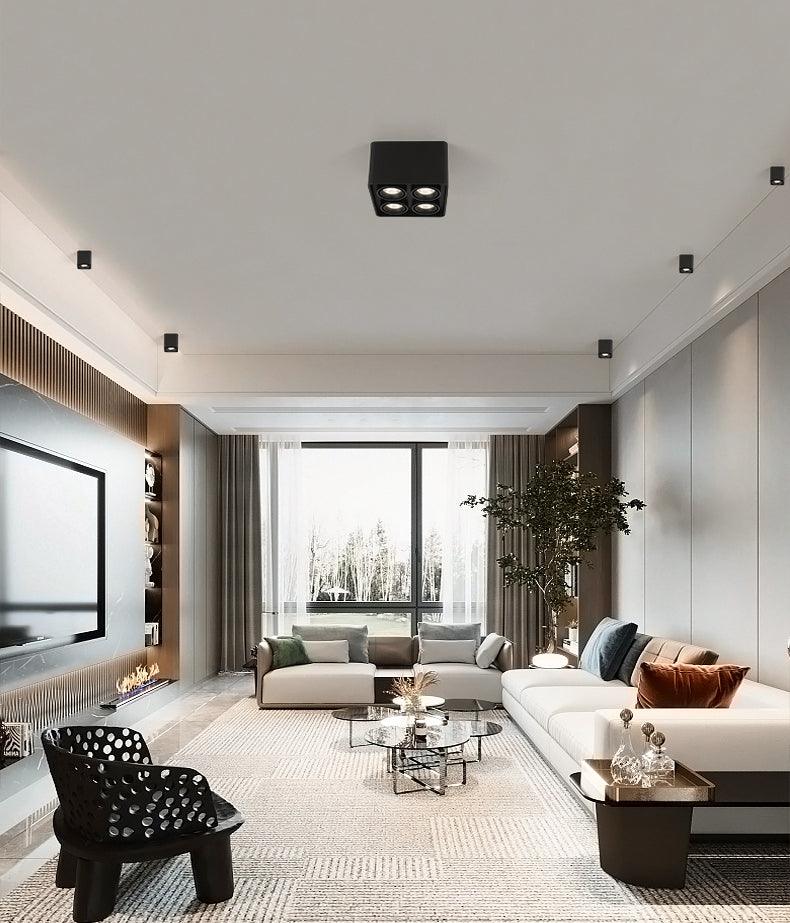 Solara Projecteur Encastré Jumeau LED Angulaire Minimaliste - Neutralighting