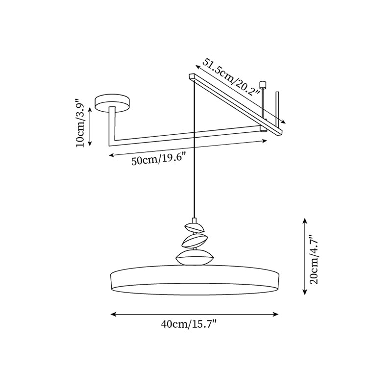Suspension Acrylique Abat-jour Rond Décoratif Moderne - Neutralighting