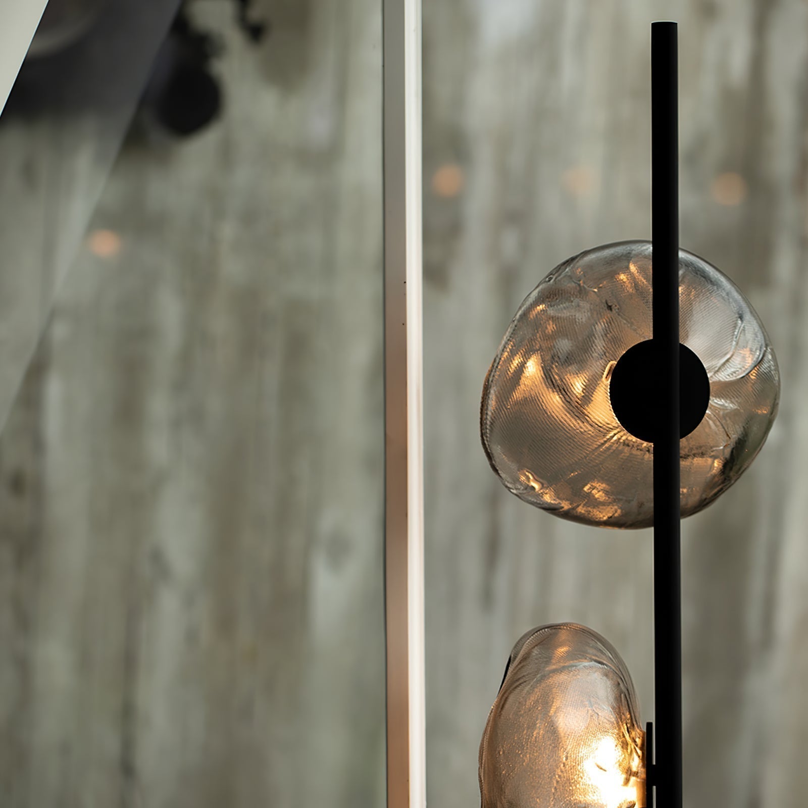 Avi Lampe de Table Irrégulier Moderne, Métal/Céramique, Doré/Noir/Gris Fumé/Clair, Salon
