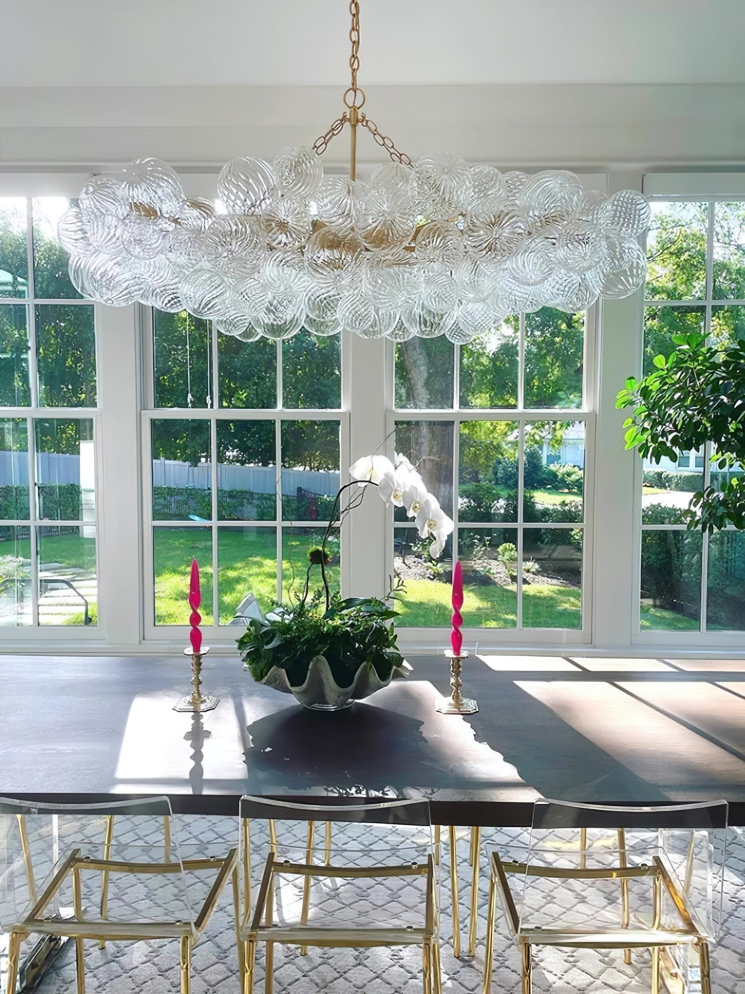 Aurora Chandelier Glass Ball Bubble Modern - Blowlighting