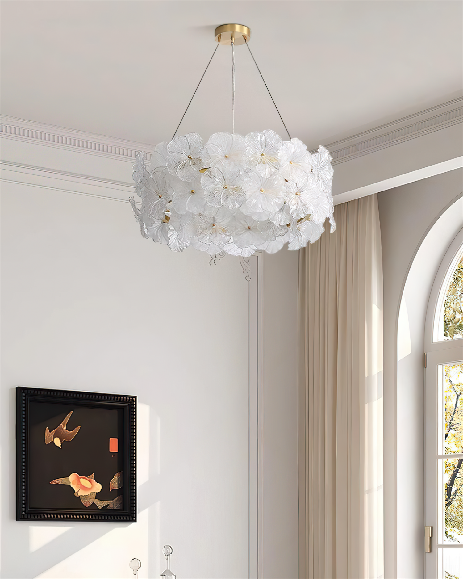 Glezen Chandelier Glass Petal Floral - Letslighting