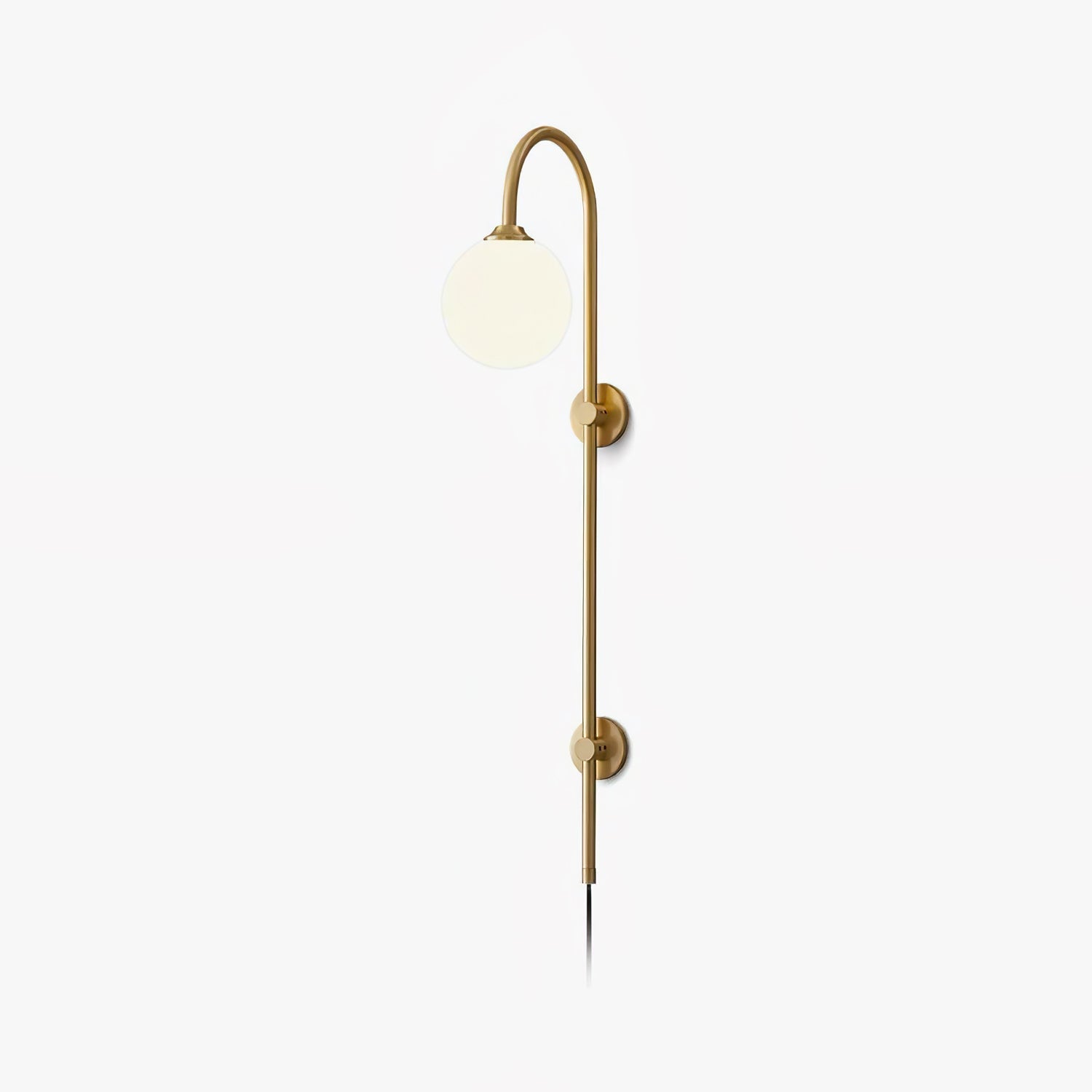 Evshaia Premium Elegance Globe Plug-in Brass Glass Sconce Wall lamp - Neutralighting