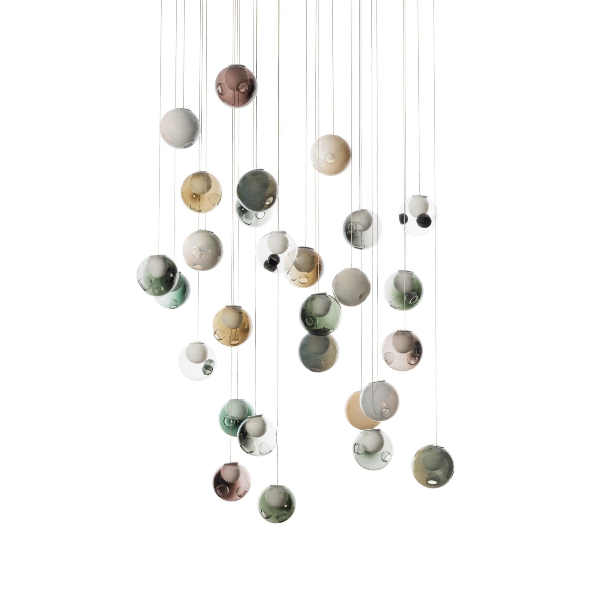 Verona Lustre Cluster Globe Transparent Escaliers - Neutralighting