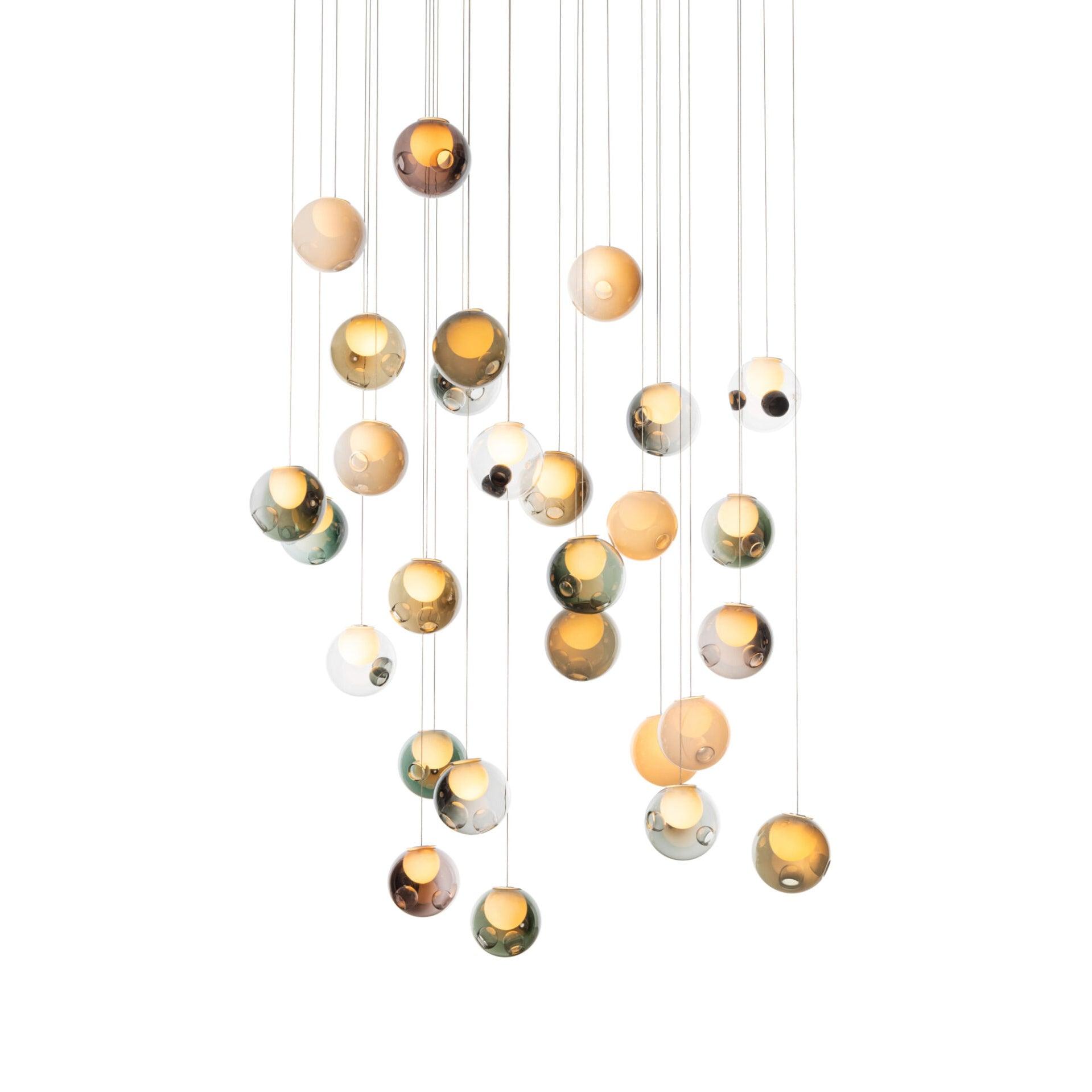 Verona Lustre Cluster Globe Transparent Escaliers - Neutralighting