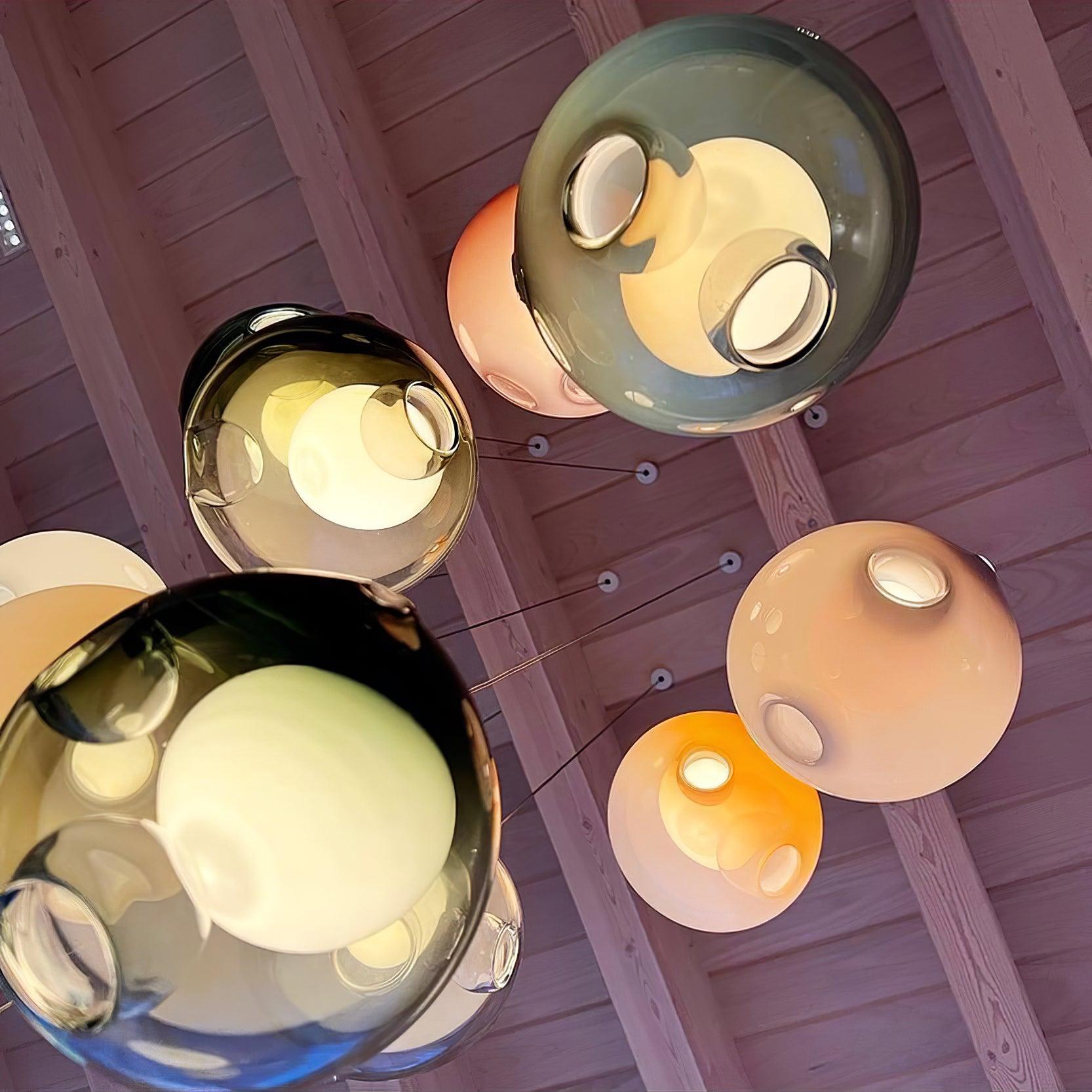 Verona Lustre Cluster Globe Transparent Escaliers - Neutralighting