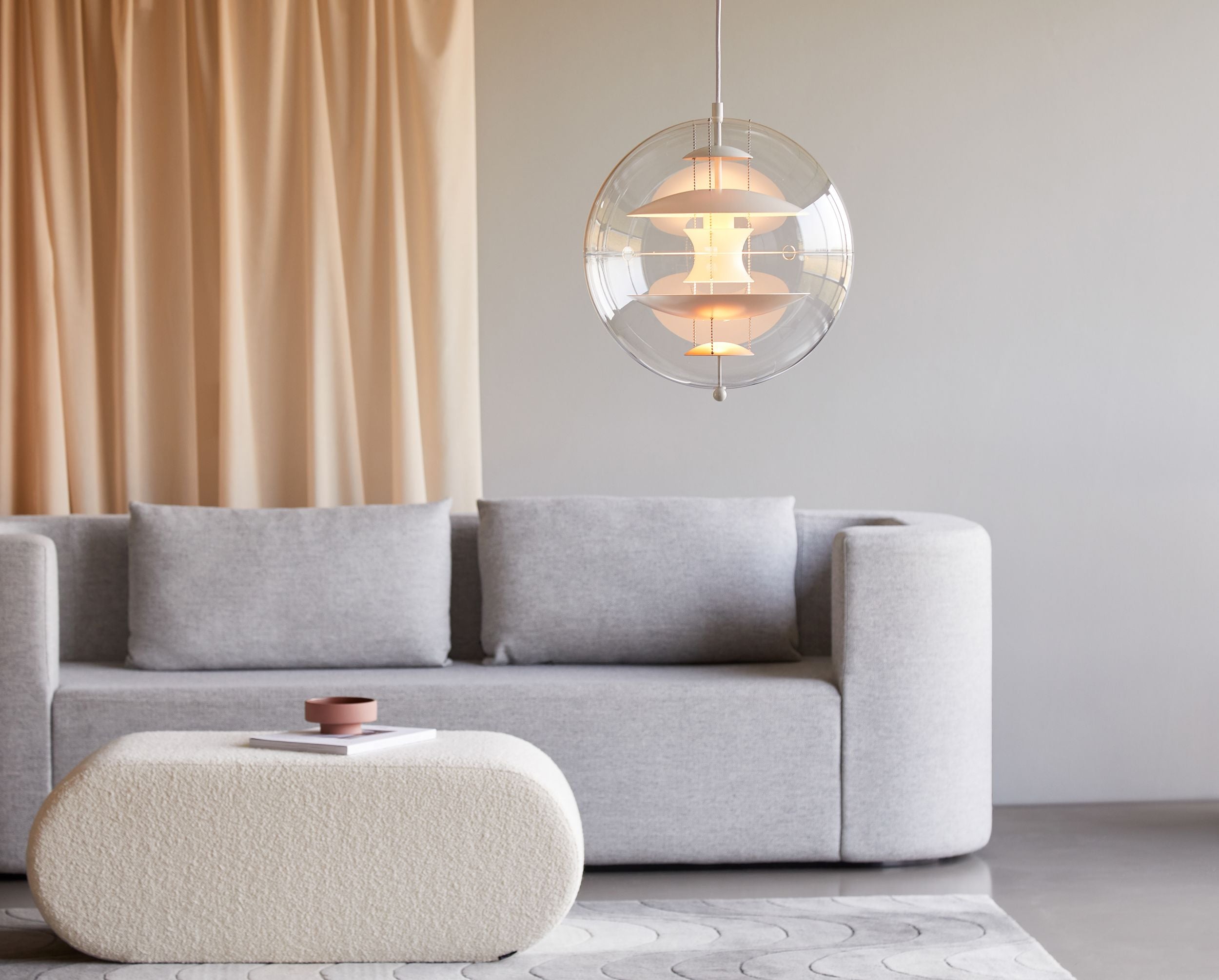 Orlaeen Lampe suspendue Globe en métal et acrylique à créativité individuelle - Neutralighting