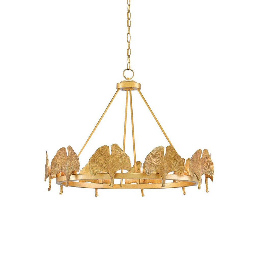 Cavinan Lustre En Métal Doré Avec Feuille De Ginkgo - Neutralighting