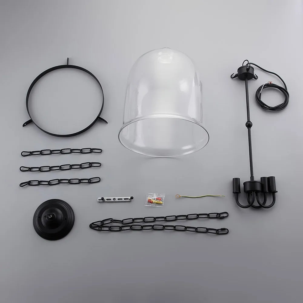 Avshaora Suspension Industrielle Vintage En Métal Et Verre - Neutralighting