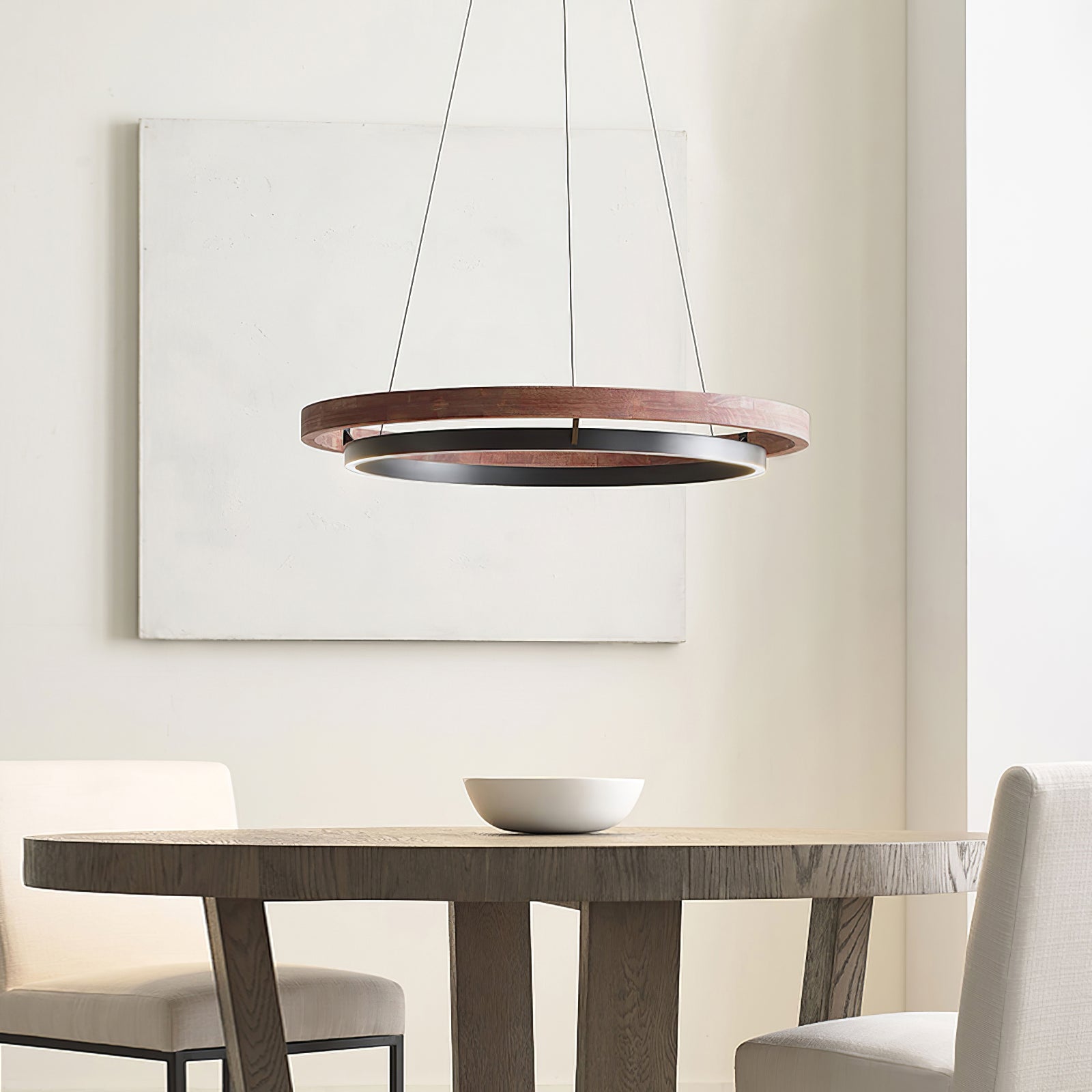 Acorn Lustre Anneau en Bois