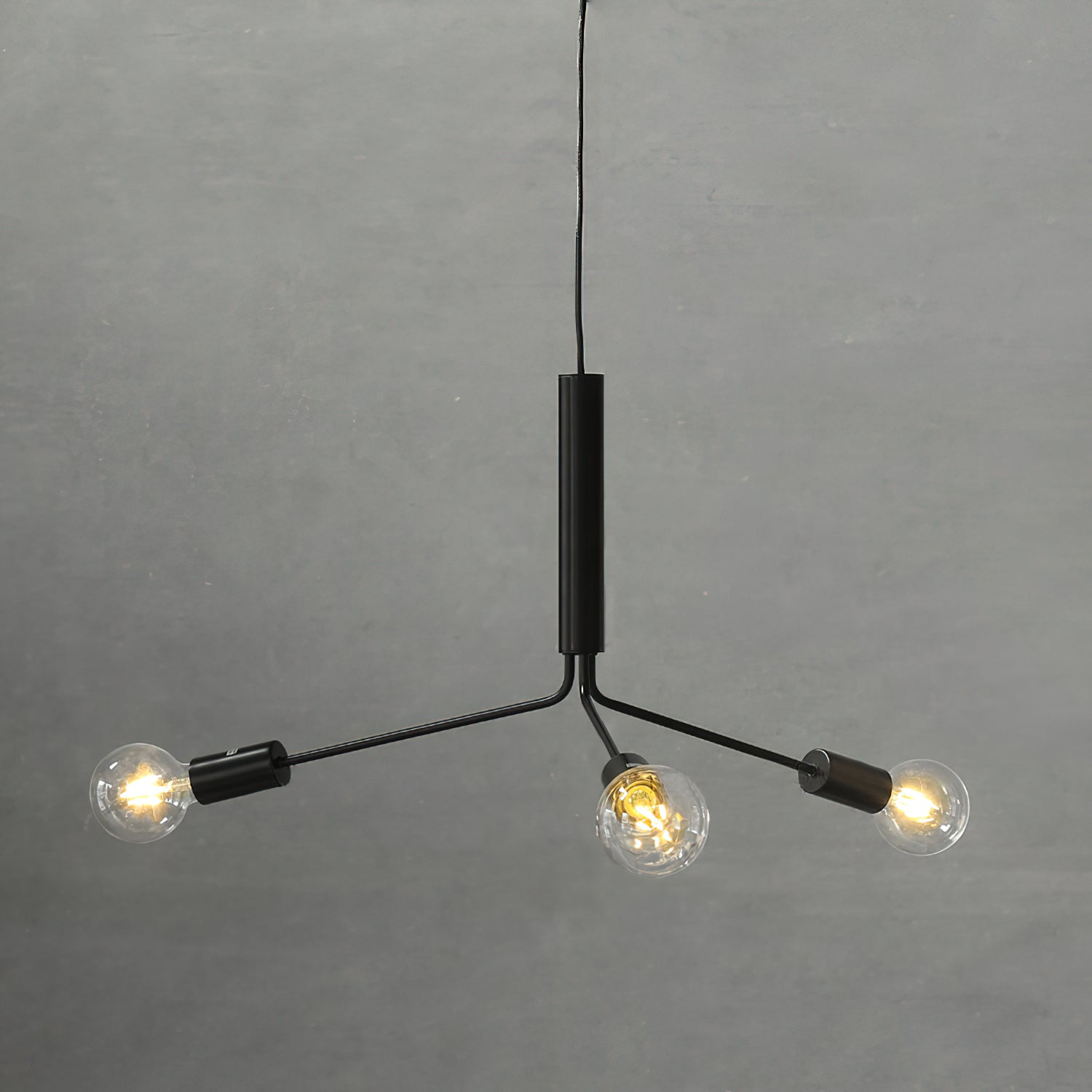 Mysolisra Modern Minimalist Metro Metal Chandelier - Lamp Copper