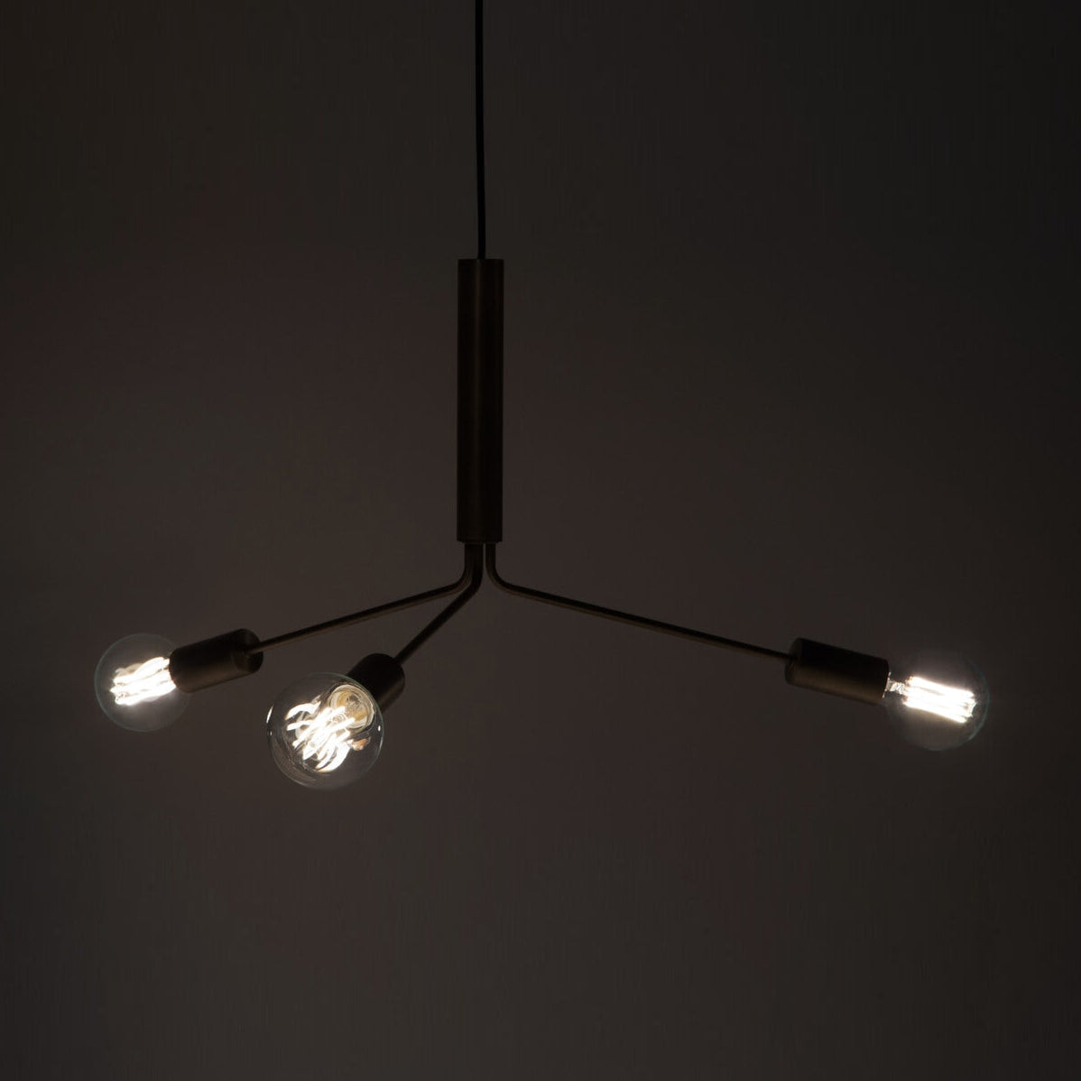 Mysolisra Modern Minimalist Metro Metal Chandelier - Lamp Copper
