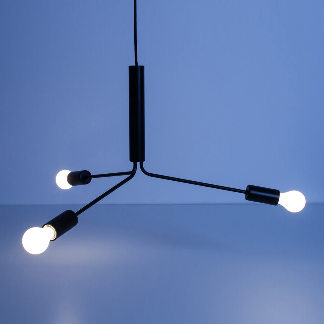 Mysolisra Modern Minimalist Metro Metal Chandelier - Lamp Copper