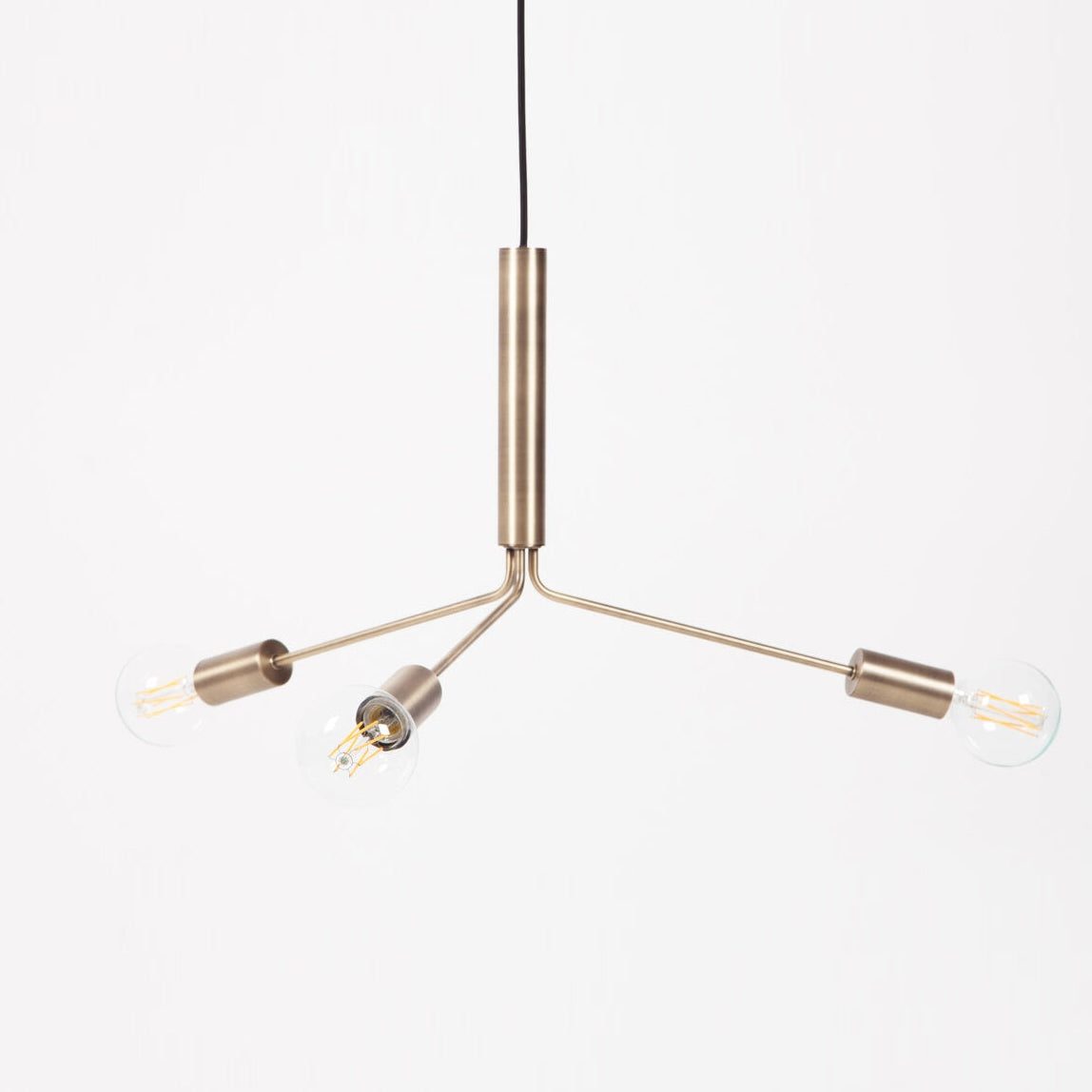 Mysolisra Modern Minimalist Metro Metal Chandelier - Lamp Copper
