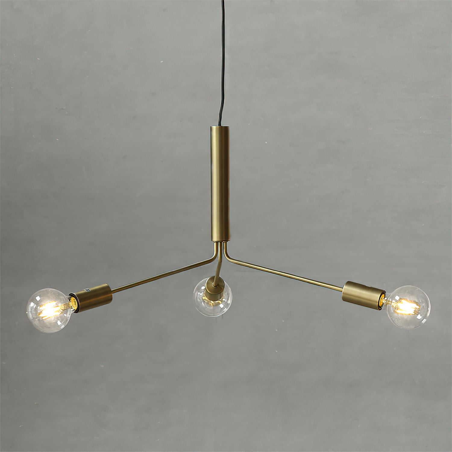 Mysolisra Modern Minimalist Metro Metal Chandelier - Lamp Copper
