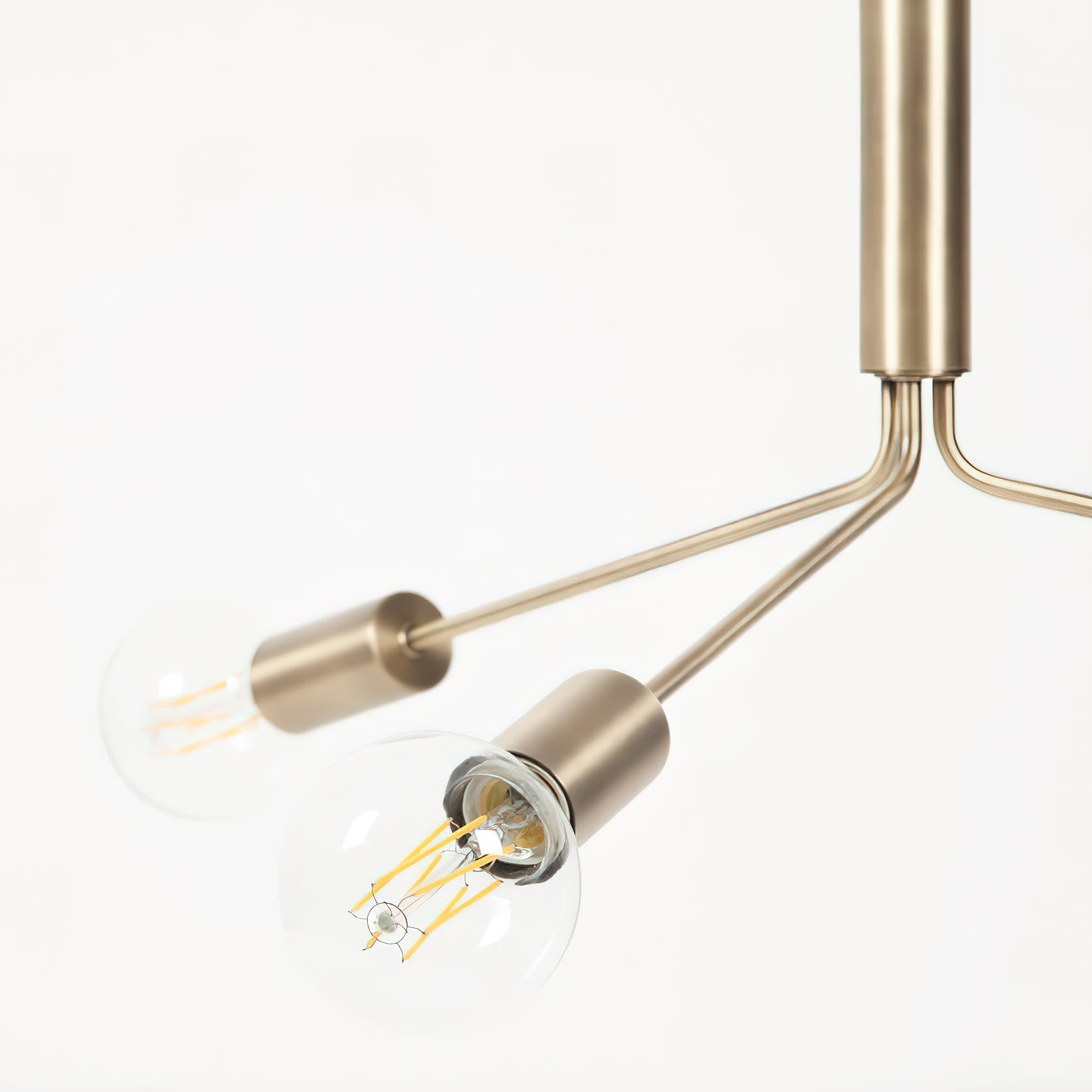 Mysolisra Modern Minimalist Metro Metal Chandelier - Lamp Copper