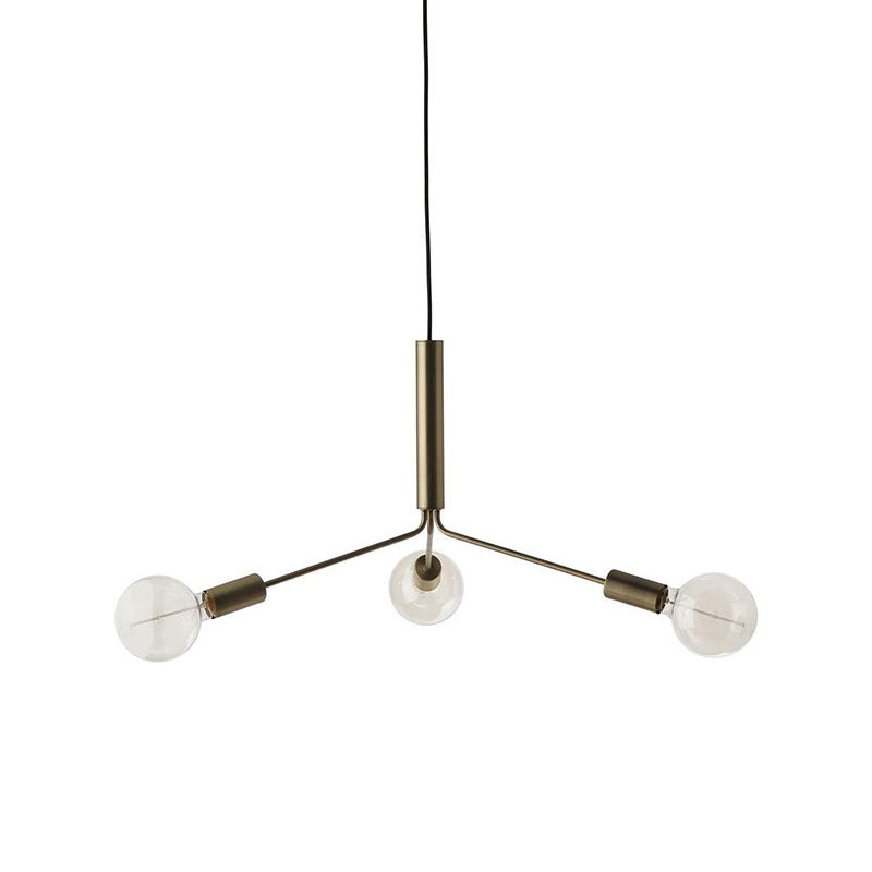 Mysolisra Modern Minimalist Metro Metal Chandelier - Lamp Copper