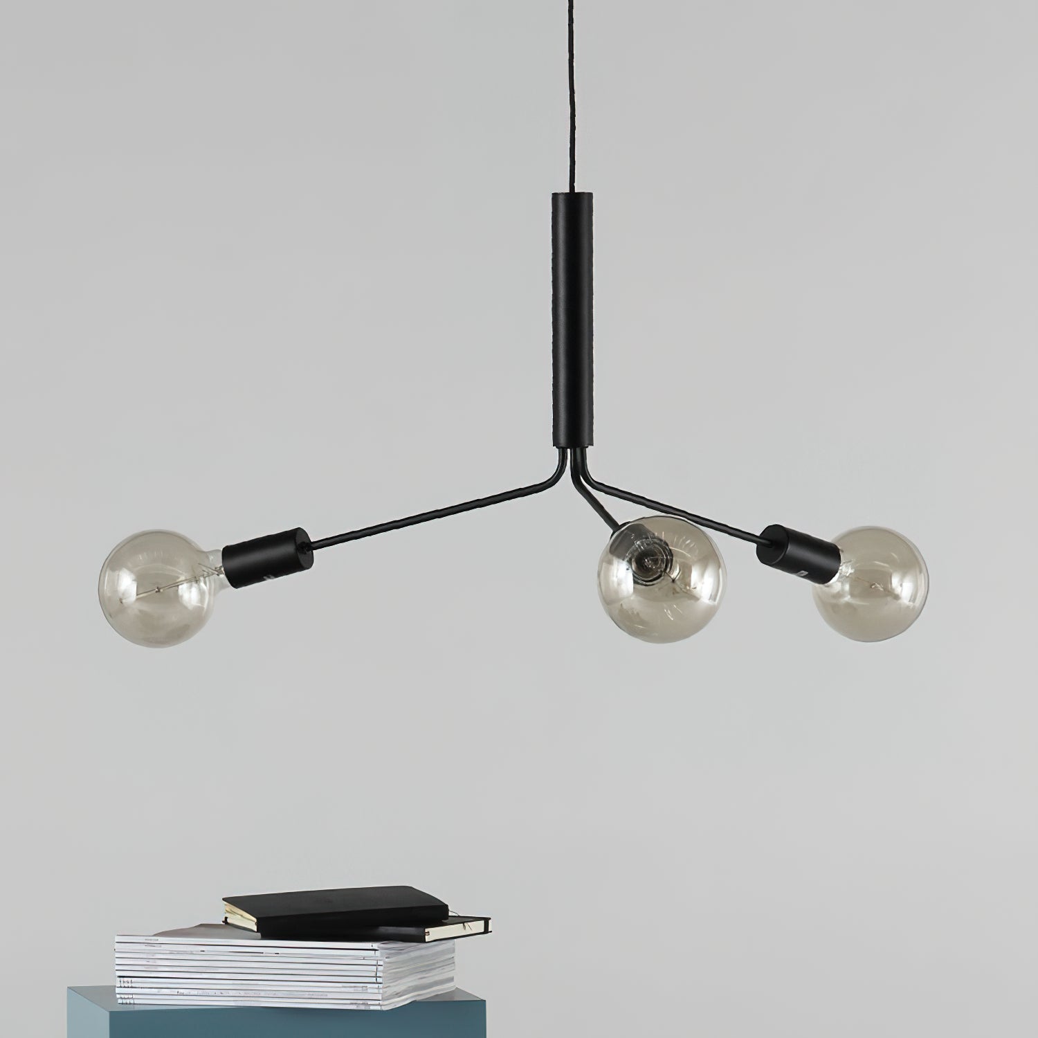 Mysolisra Modern Minimalist Metro Metal Chandelier - Lamp Copper